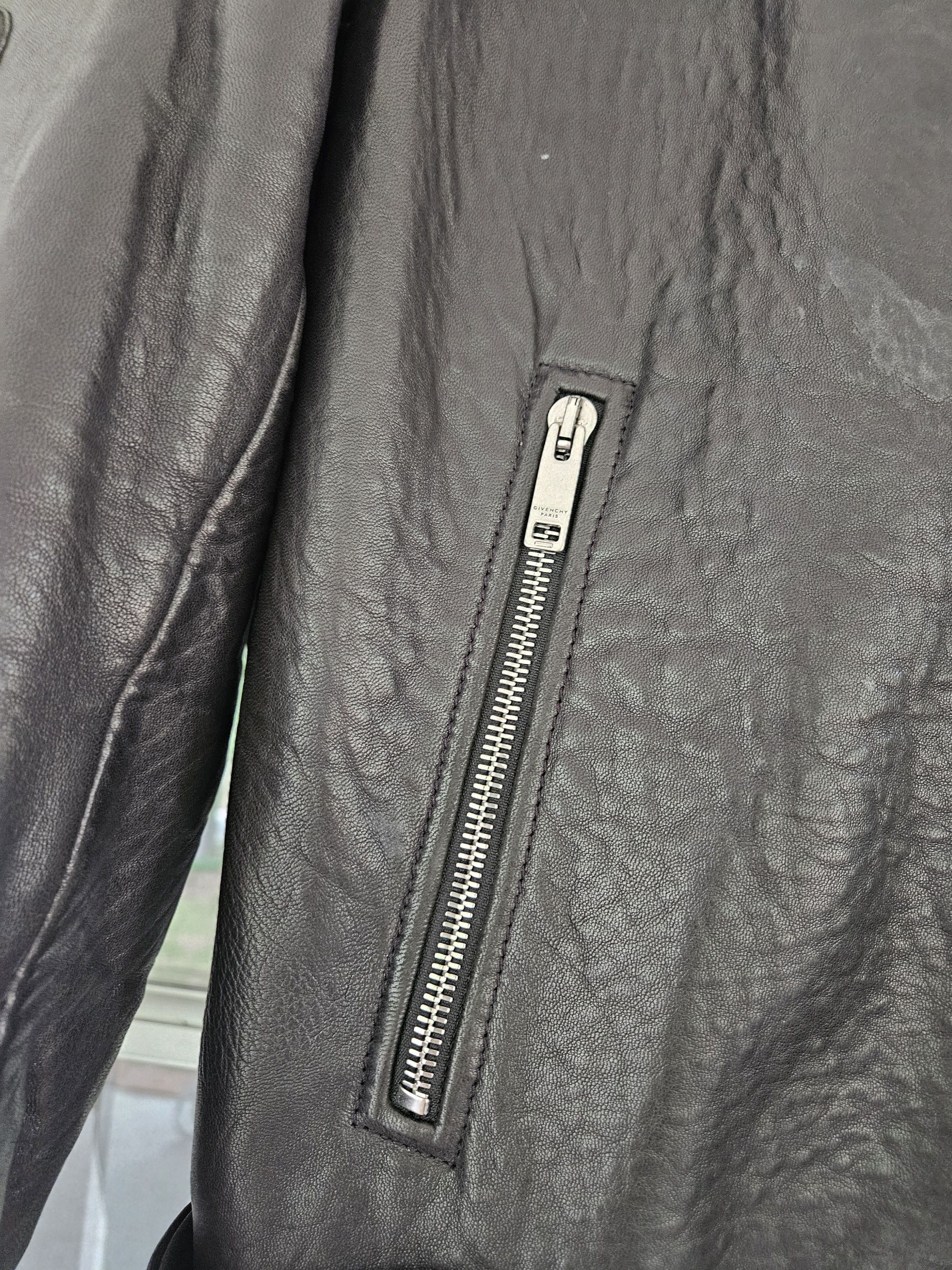 Givenchy Black Lambskin Quilted Zip Up Leather Moto Jacket Size US L / EU 52-54 / 3 - 5 Thumbnail
