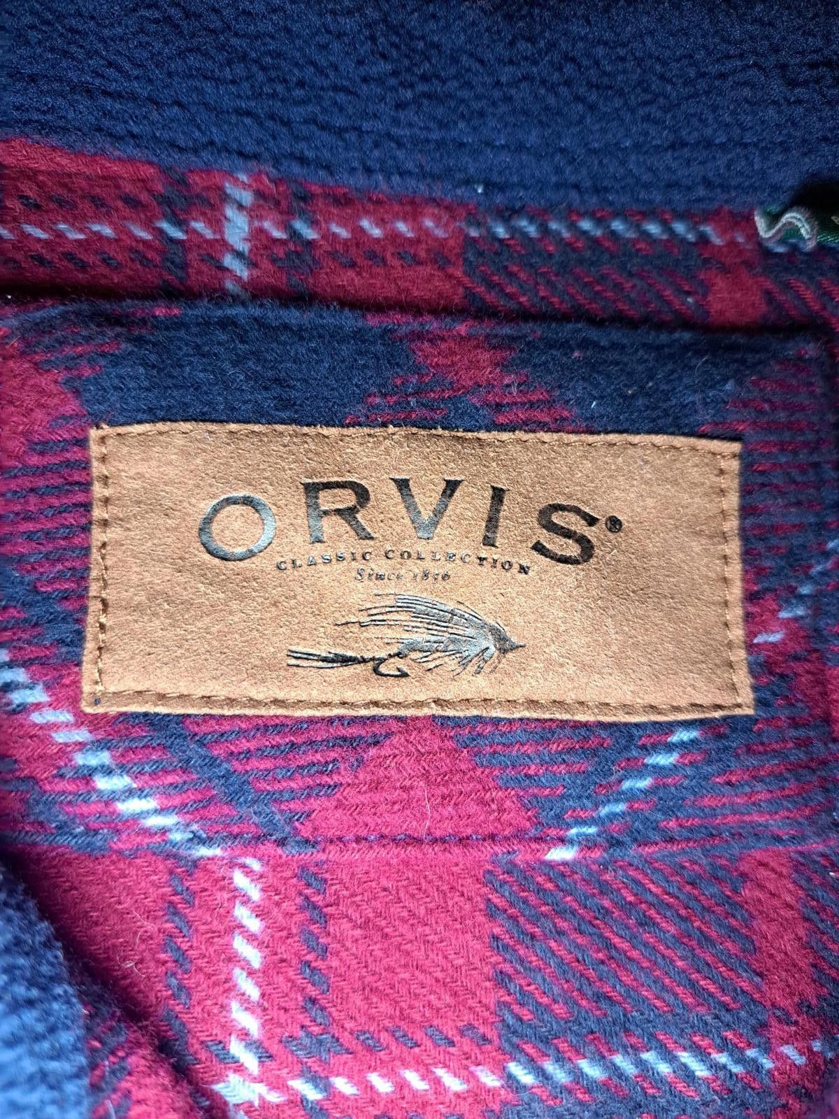 Orvis Orvis Jacket Mens XL Red Blue Plaid Cotton Flannel Button Up Size US XL / EU 56 / 4 - 2 Thumbnail