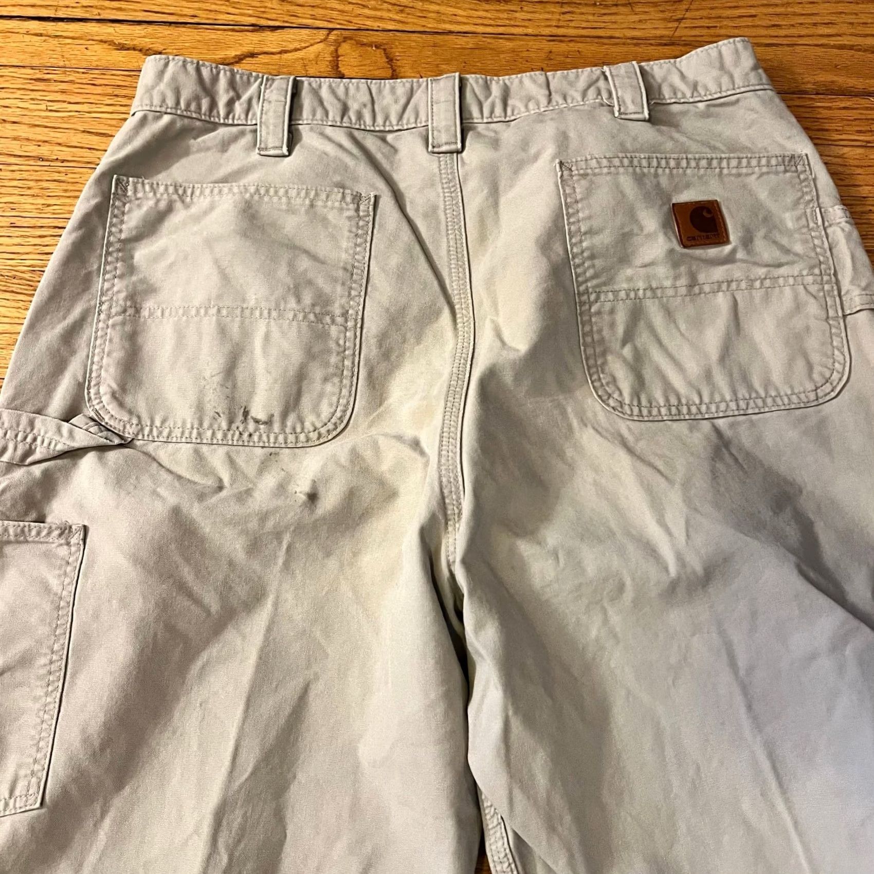 Carhartt Carhartt Carpenter Pants Mens 38 X36 Loose Original Fit Work Khaki Beige Size US 38 / EU 54 - 2 Thumbnail