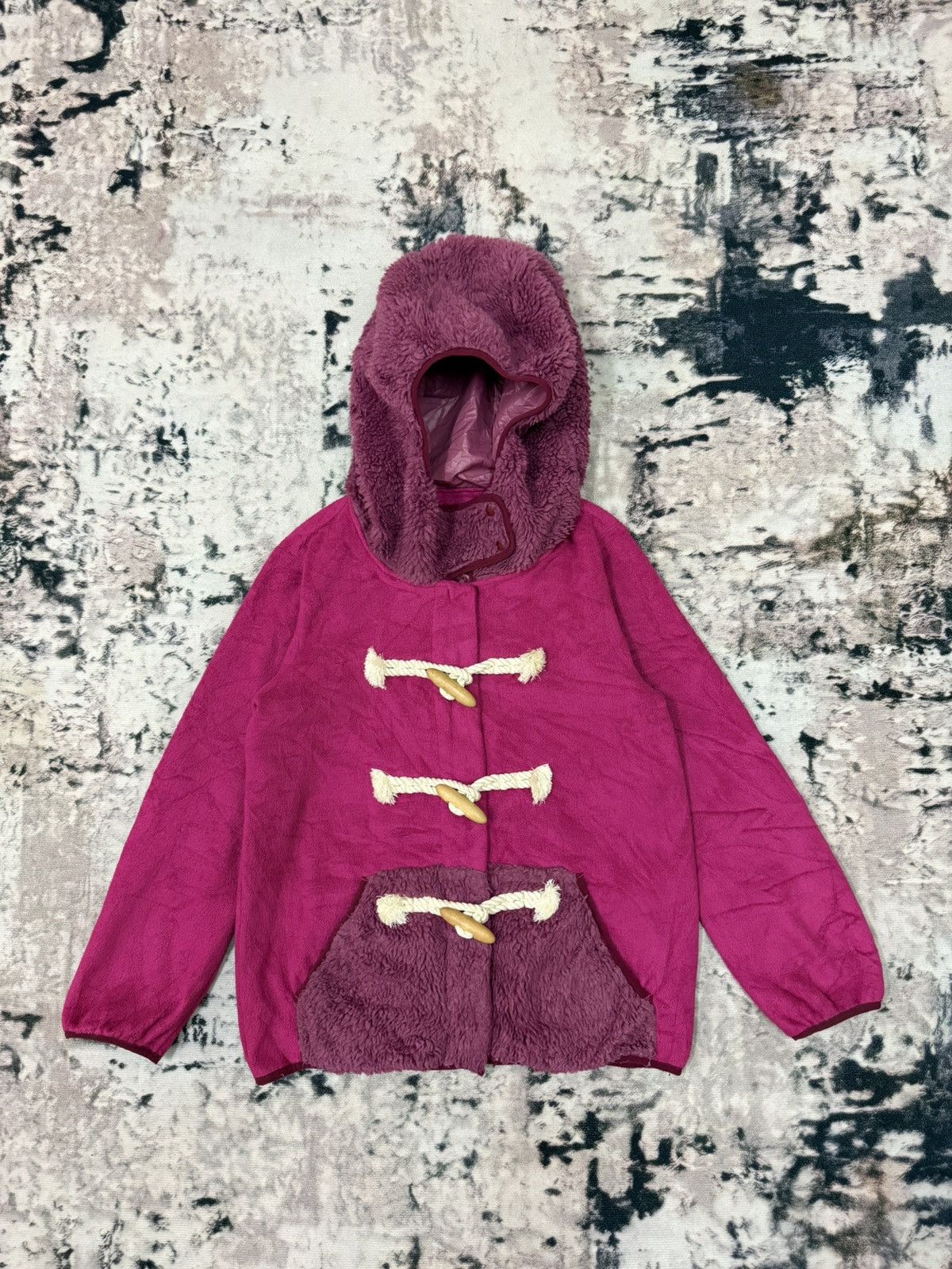 Issey Miyake × Japanese Brand × mercibeaucoup Mercibeaucoup x Jevous Enprie Shearling Duffle Hoodie Jacket Size US S / EU 44-46 / 1 - 3 Thumbnail