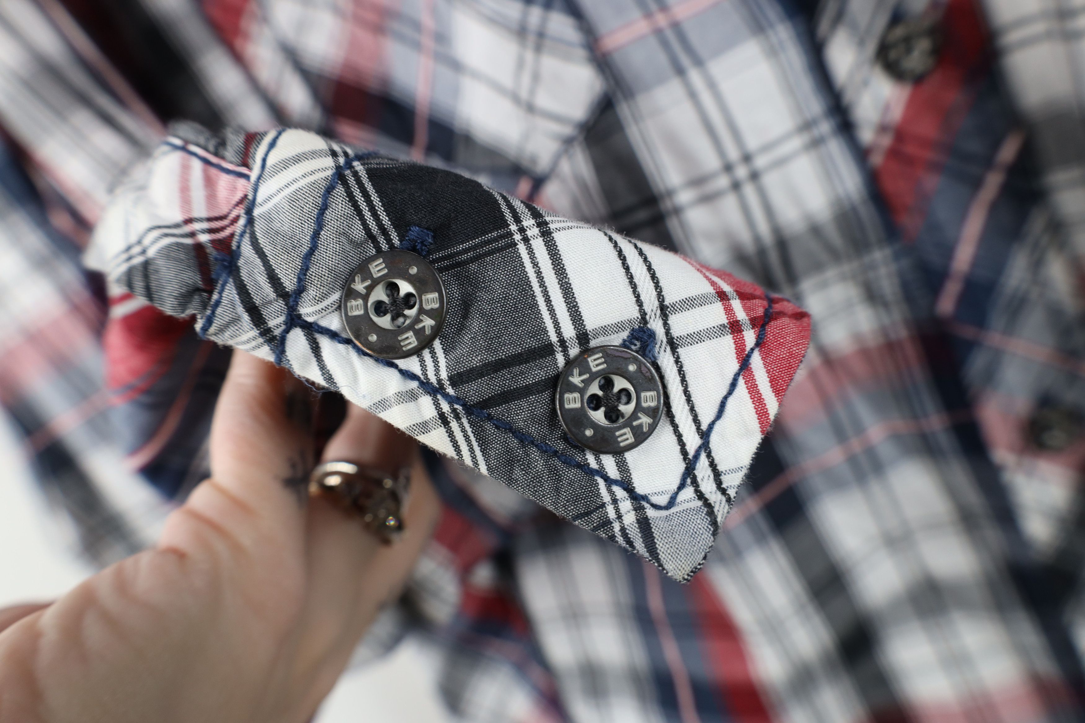 Vintage Buckle BKE Thick Stitch Collared Button Shirt Plaid Cotton Size US XL / EU 56 / 4 - 6 Thumbnail