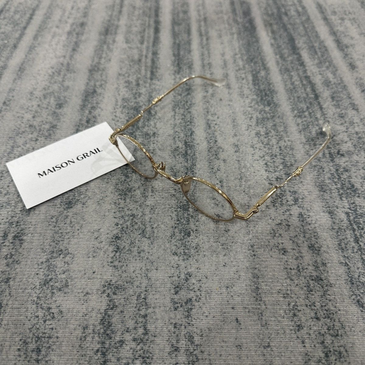 Chrome Hearts CHROME HEARTS EDITH F. CRYSTAL/GOLD PALTED EYEGLASSES Size ONE SIZE - 2 Thumbnail