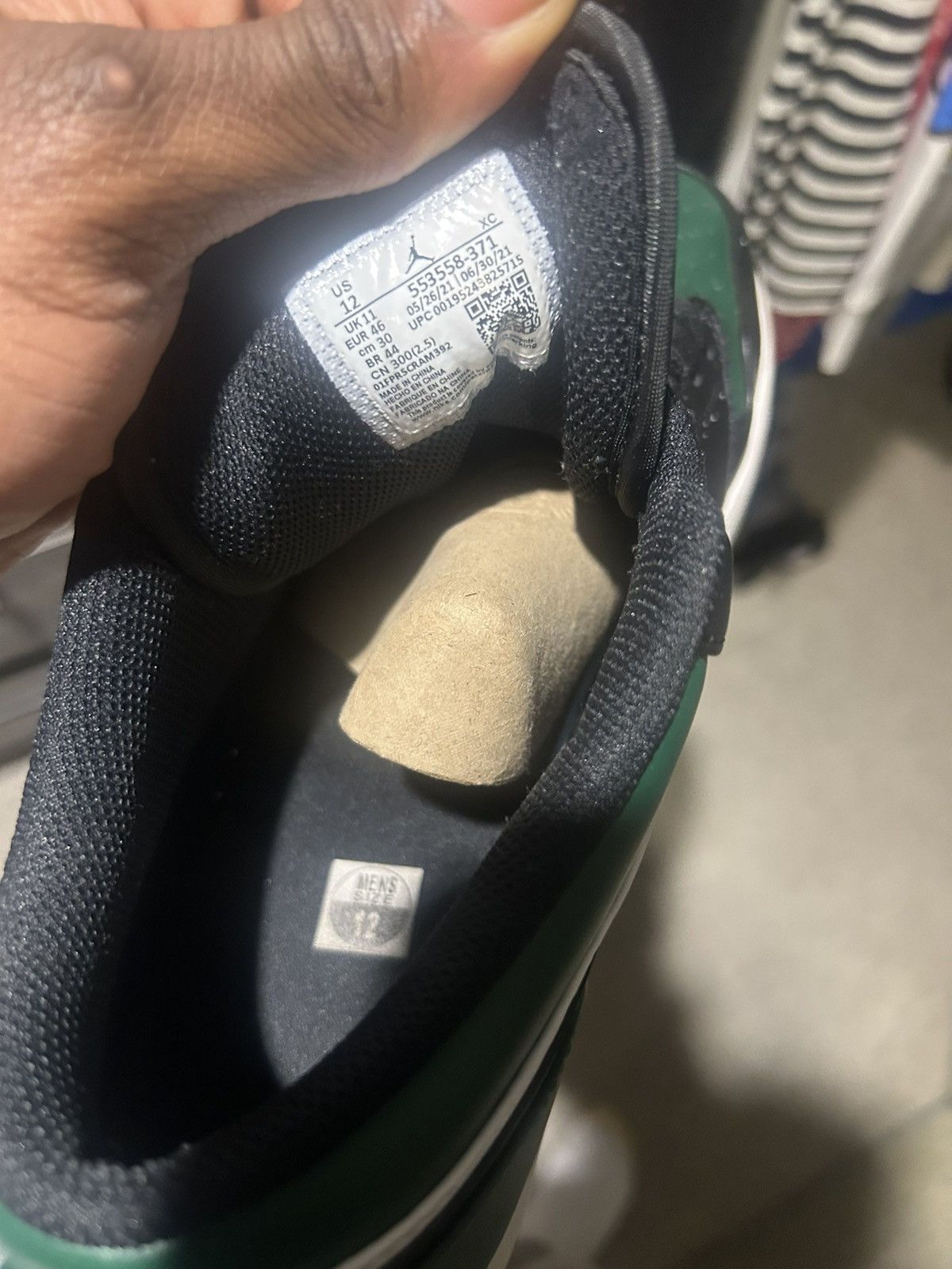 Jordan Brand Jordan 1 low Green Toe Size US 12 / EU 45 - 6 Thumbnail