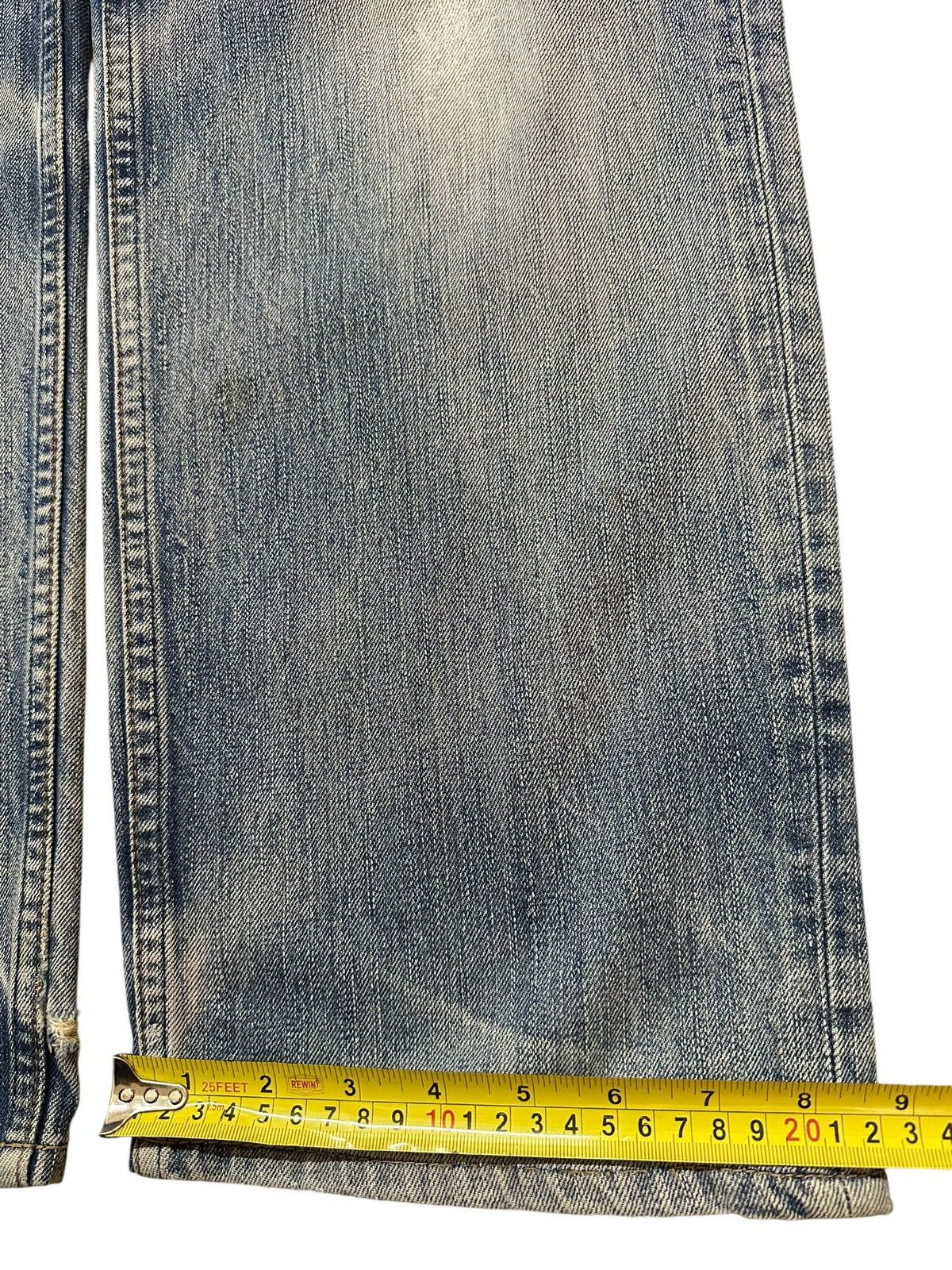 Levi's Vintage 90s Levis 502 Blue Faded Wash Distress Baggy Jeans Size US 33 - 17 Thumbnail