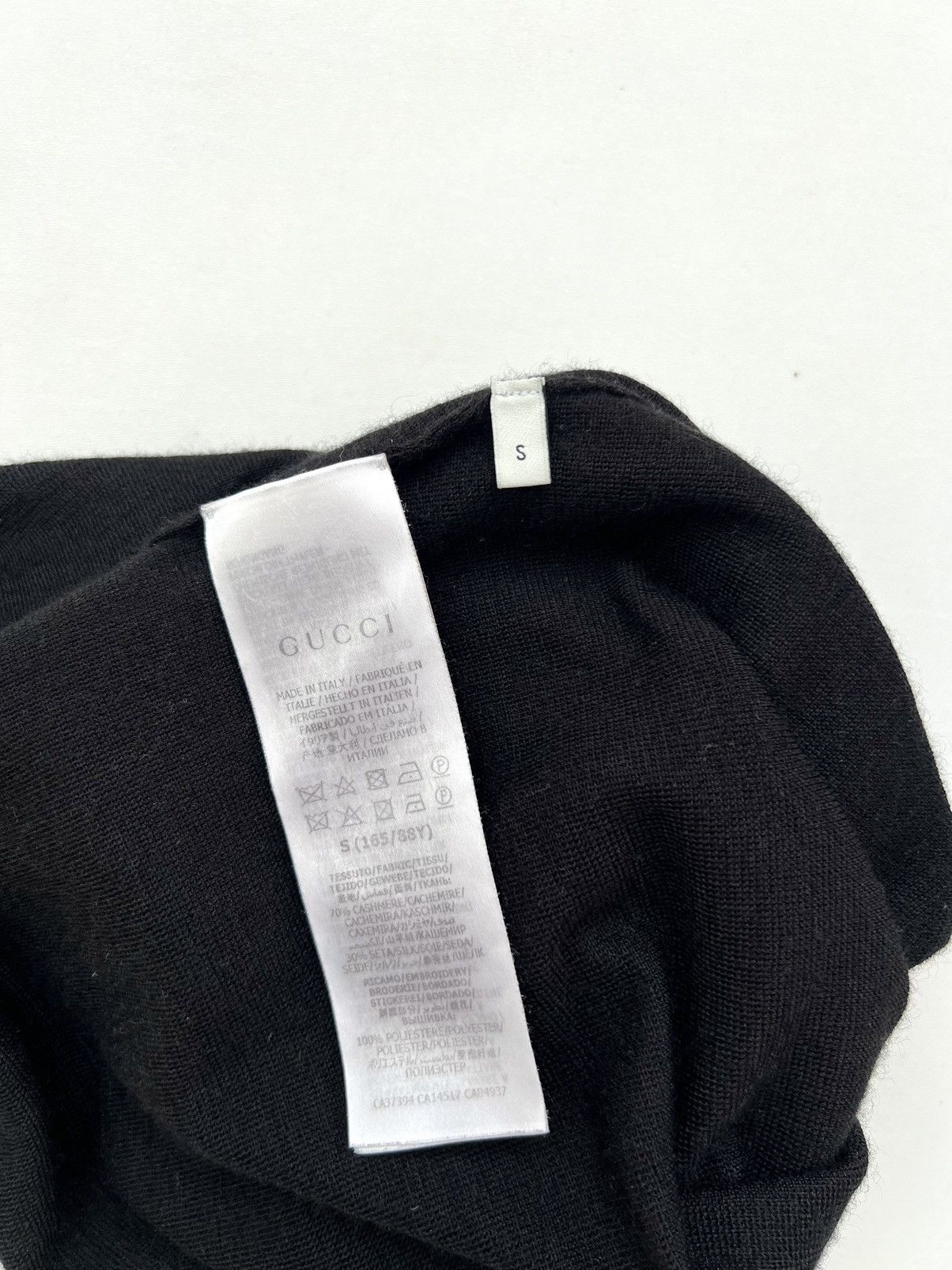 Gucci Gucci Cashmere/Silk Black U Neck Top Size S / US 4 / IT 40 - 14 Thumbnail