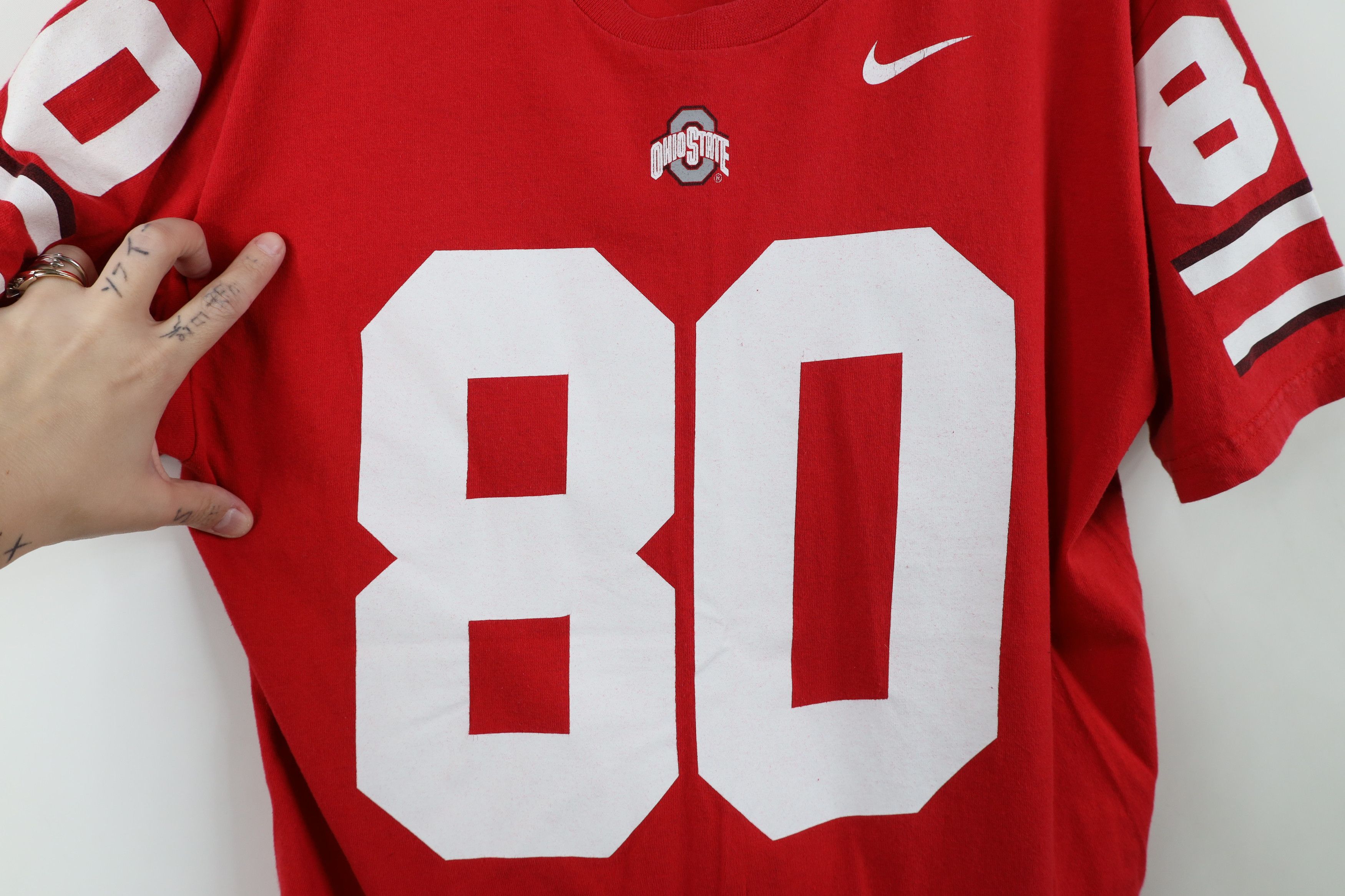 Nike Vintage Nike State University Football Jersey T-Shirt #80 Size US S / EU 44-46 / 1 - 8 Thumbnail