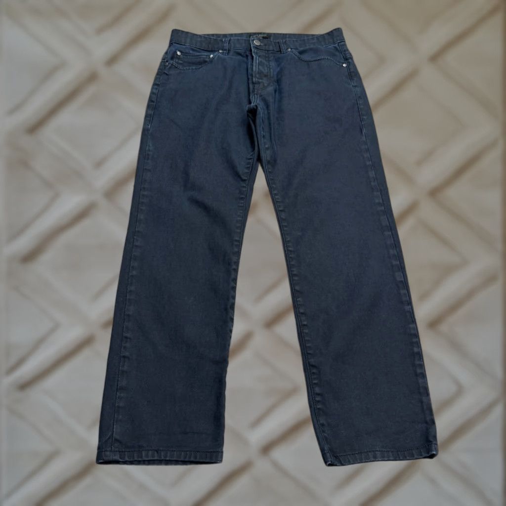 Ted Baker Ted Baker London Jeans Denim Straight Leg Button Fly Mens 32 Blue Dark Wash 5-Pocket Regular Size US 32 / EU 48 - 1 Thumbnail