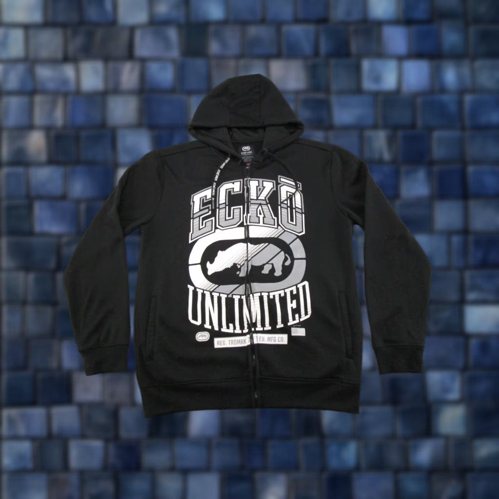 Ecko Unltd. VINTAGE Ecko Unltd. Hooded Full Zip Hoodie Men’s L Black Grunge 90s Skater Size US L / EU 52-54 / 3 - 1 Thumbnail