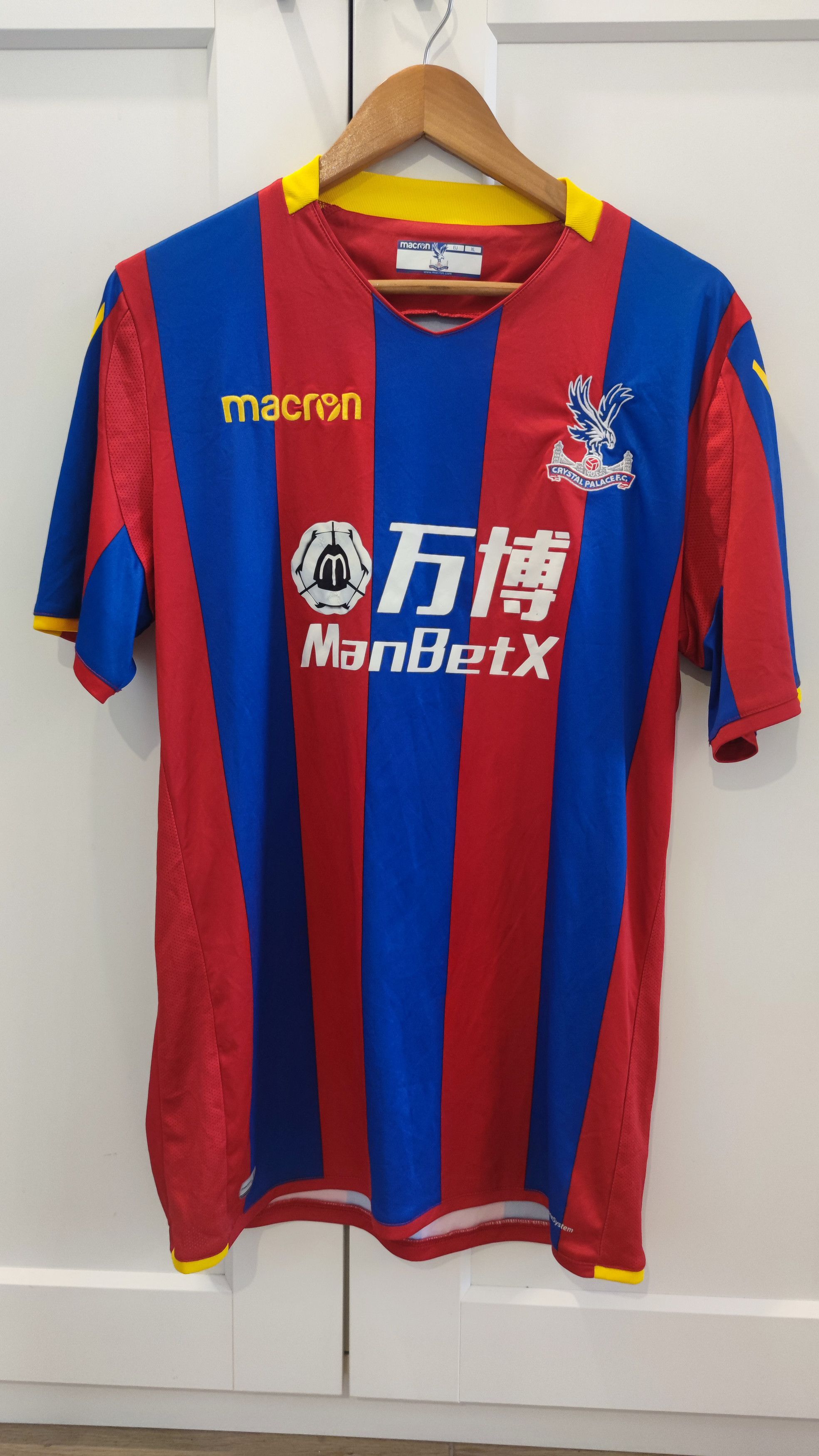 Macron Crystal Palace soccer jersey Home 2017/18 Size US XL / EU 56 / 4 - 1 Thumbnail
