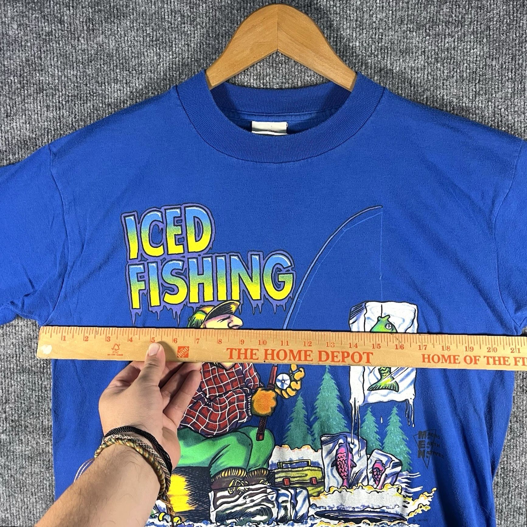Vintage VINTAGE SSI Graphic Tee Men's Shirt XL Blue Single Stitch 1991 Fishing Hip Hop Crew Neck T-Shirt Size US XL / EU 56 / 4 - 7 Thumbnail