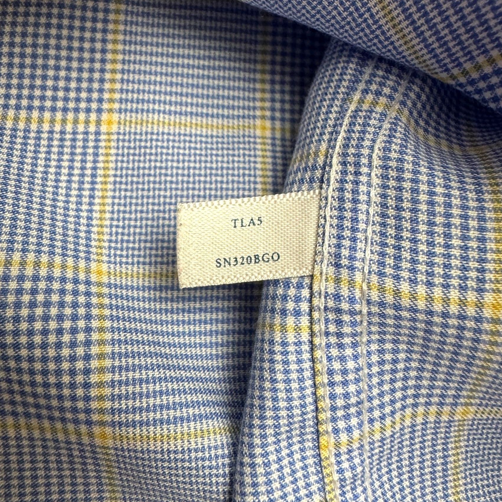 Charles Tyrwhitt Charles Tyrwhitt Dress Shirt Mens 17/35 Classic Fit Non Iron Blue Plaid Shirt Size 46R - 6 Thumbnail