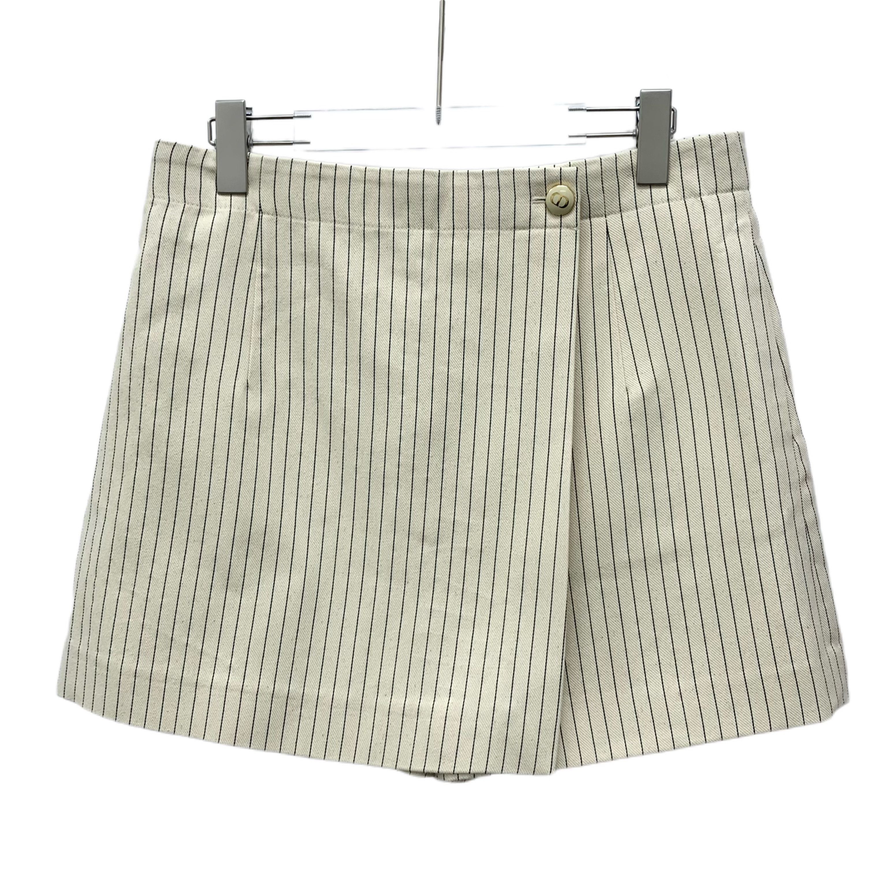 Dior Dior Skort – Beige Stripe Cotton (Size M) Size 27" / US 4 / IT 40 - 1 Thumbnail