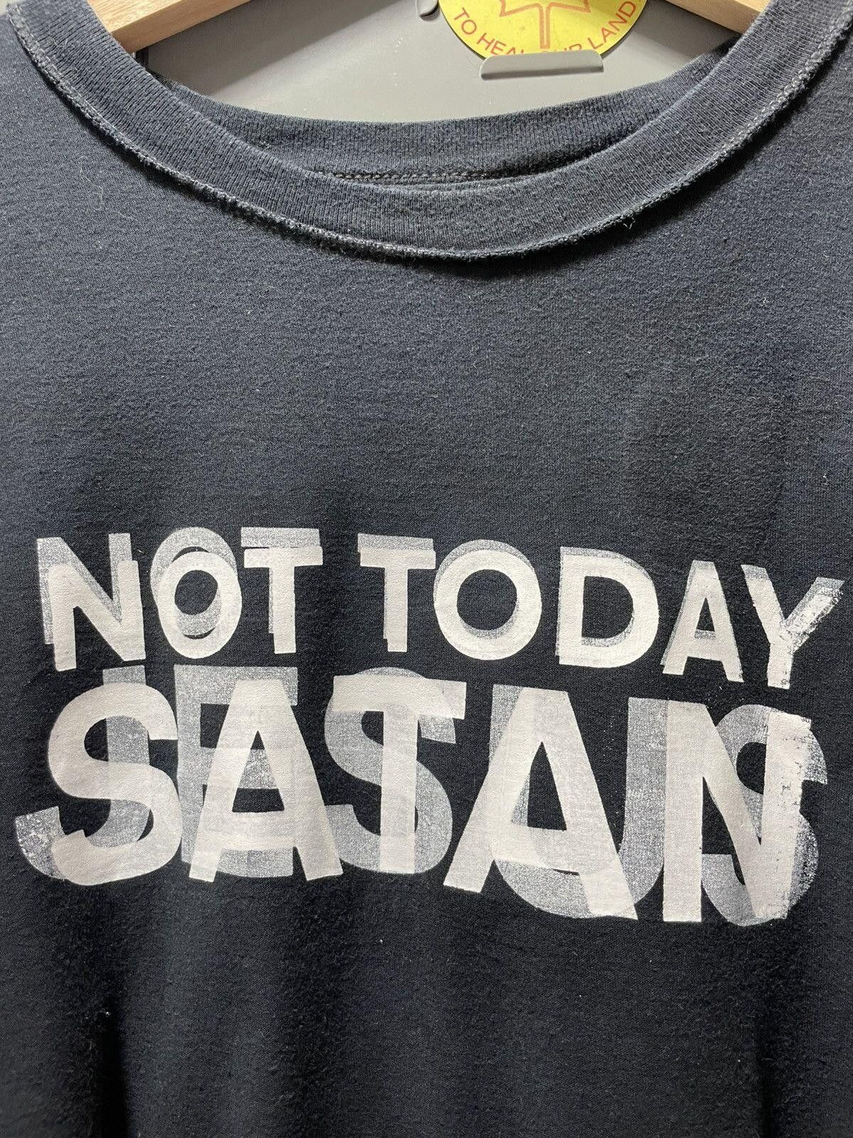 Vintage NOT TODAY JESUS SATAN double printed inside out statement Size US XL / EU 56 / 4 - 4 Thumbnail