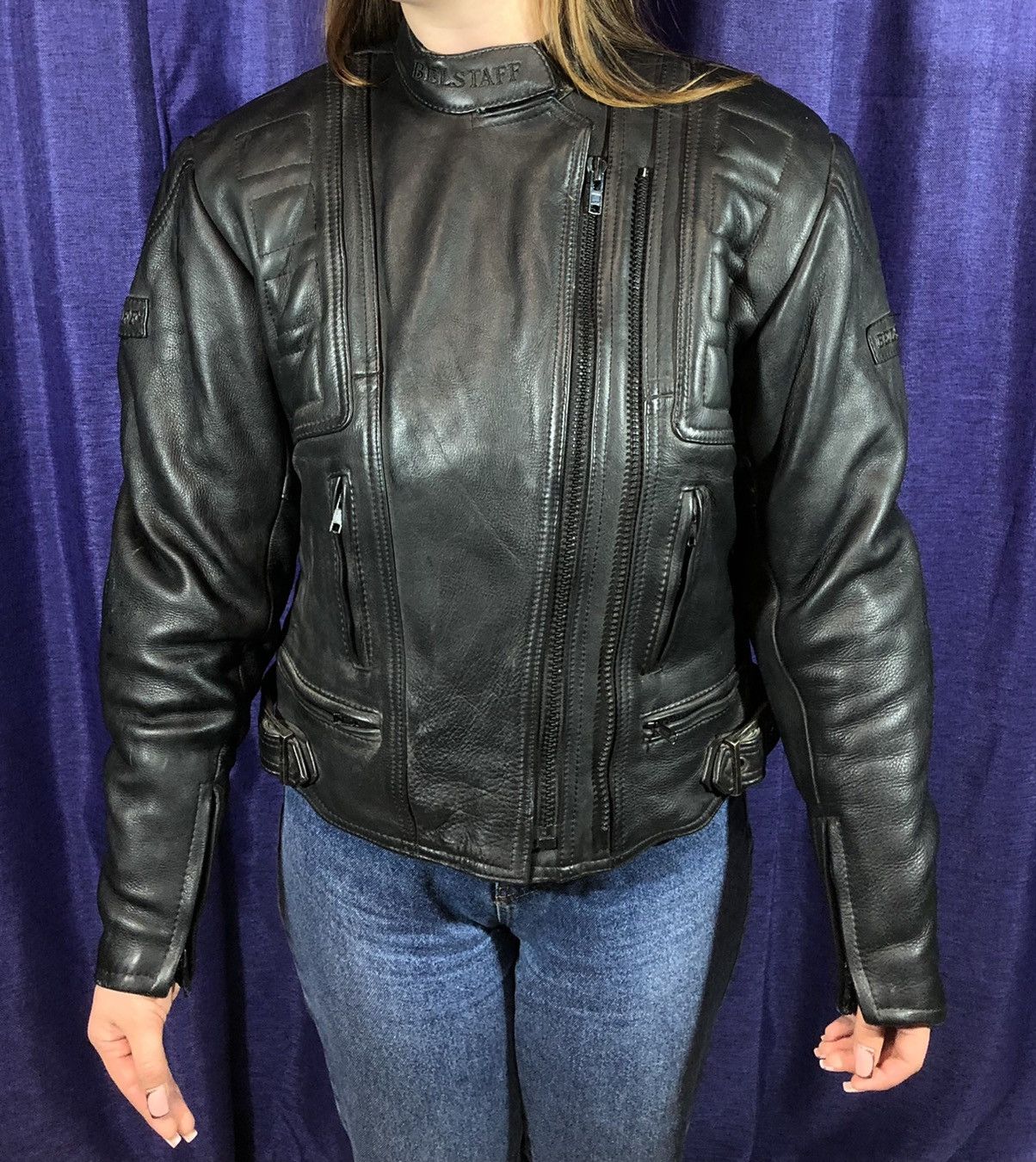 Harley Davidson × Honda × Yamaha Belstaff Motorcycle Leather Jacket Racing Biker Size M / US 6-8 / IT 42-44 - 1 Thumbnail