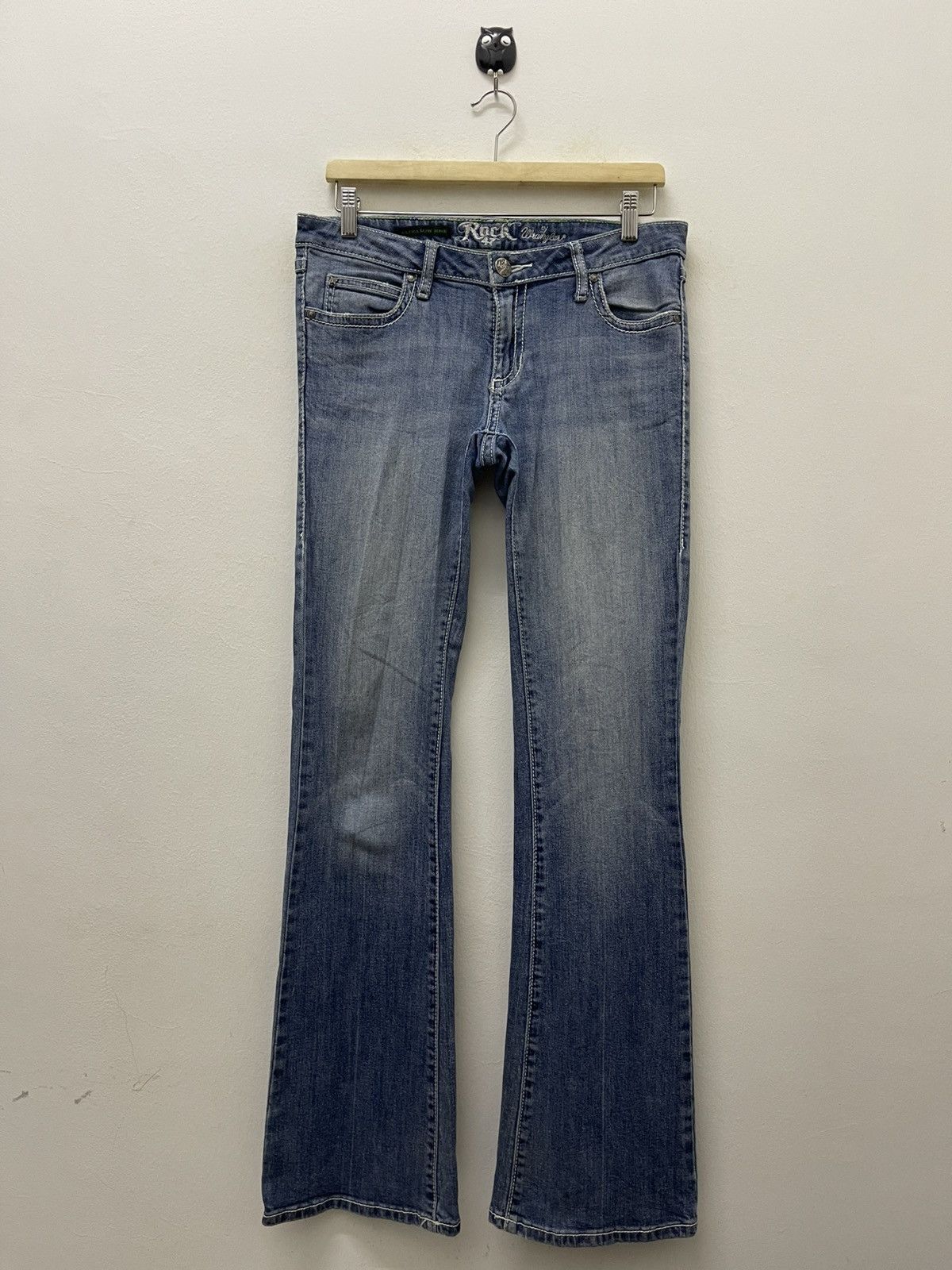 Wrangler Rare Vintage ROCK 47 By Wrangler Ultra Low Rise Flare Size US 31 - 7 Thumbnail