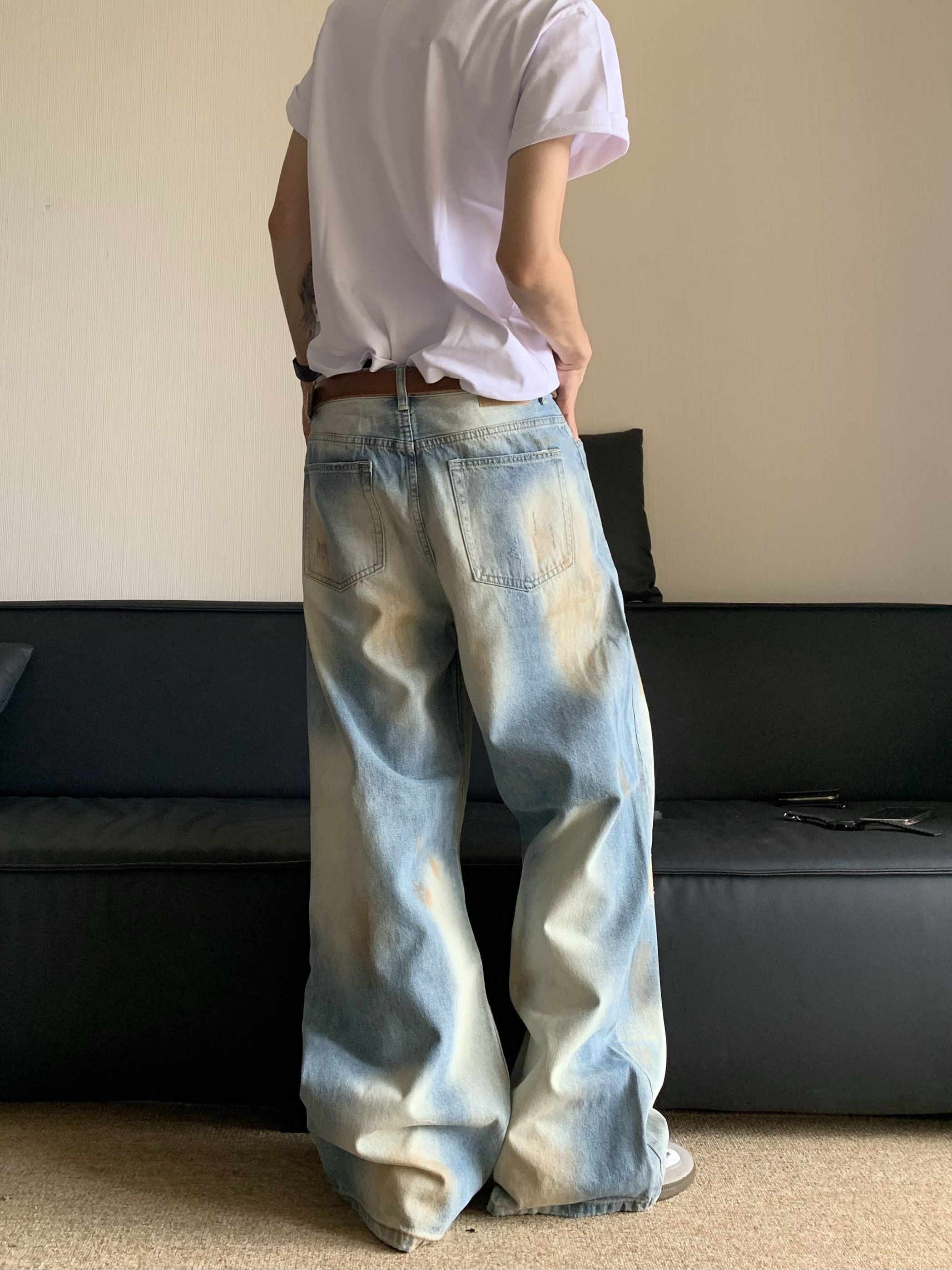 Jean × Vintage Dyed Straight Leg Vintage Jeans Size US 33 - 5 Thumbnail