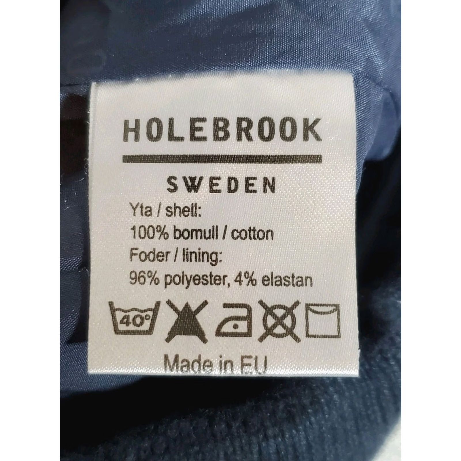 Vintage Holebrook Sweden Gregor 1/4 Zip Windproof Cotton Sweater Lined Navy Mens XL Size US XL / EU 56 / 4 - 5 Thumbnail
