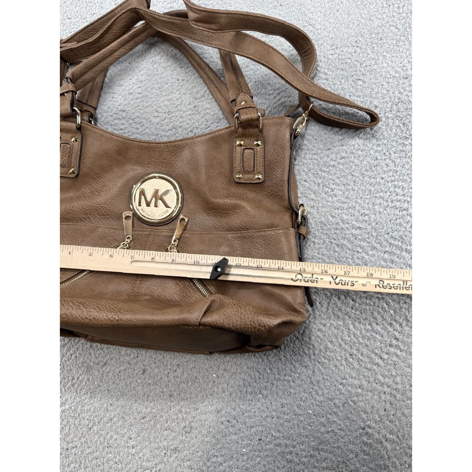 Michael Kors Michael Kors Women's Crossbody Tote Purse Bag Brown Leather Gold Hardware Size ONE SIZE - 5 Thumbnail