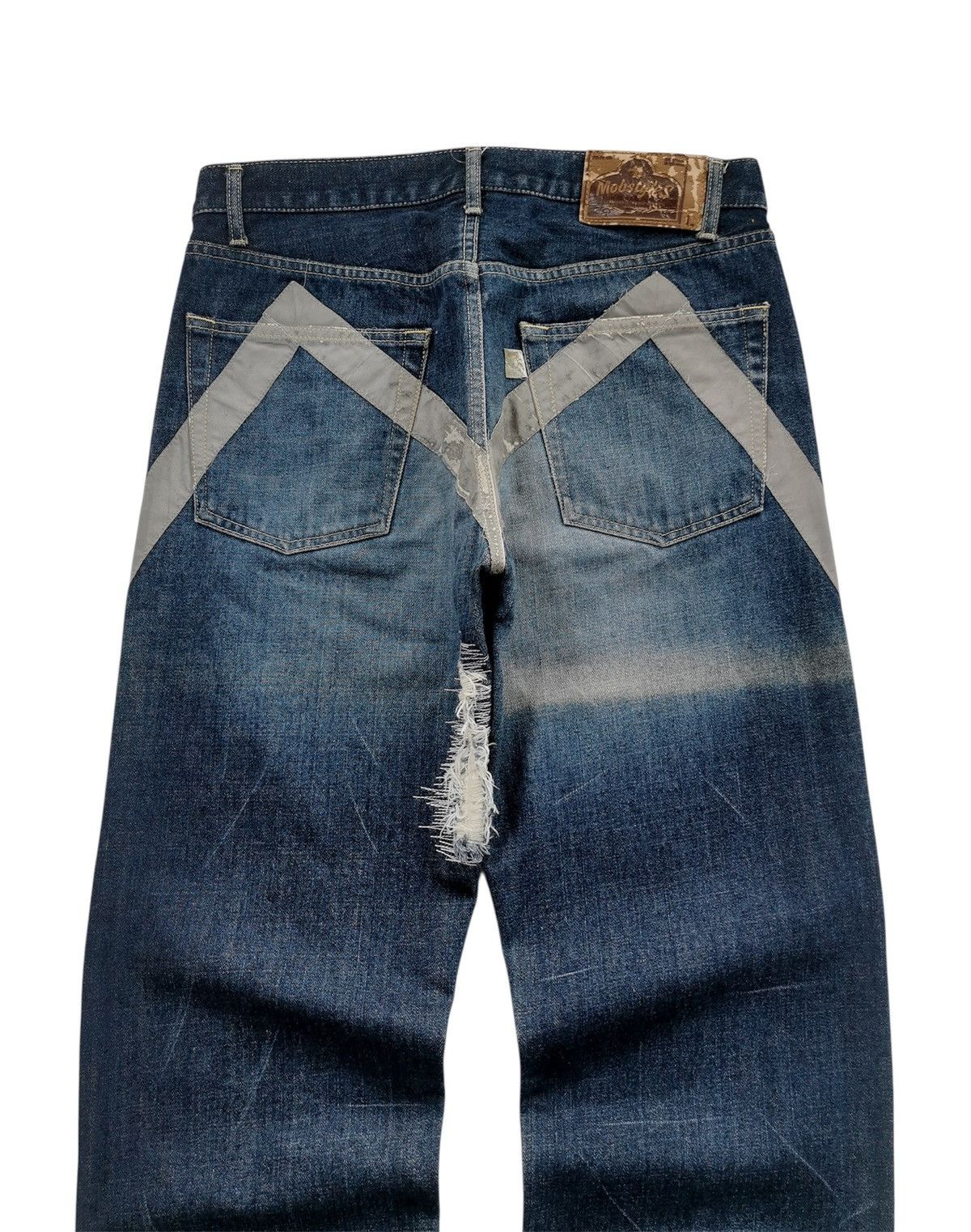 Edwin Mobstyles Mobs Corp Japan Distressed Loose Fit Denim Size US 32 / EU 48 - 8 Thumbnail