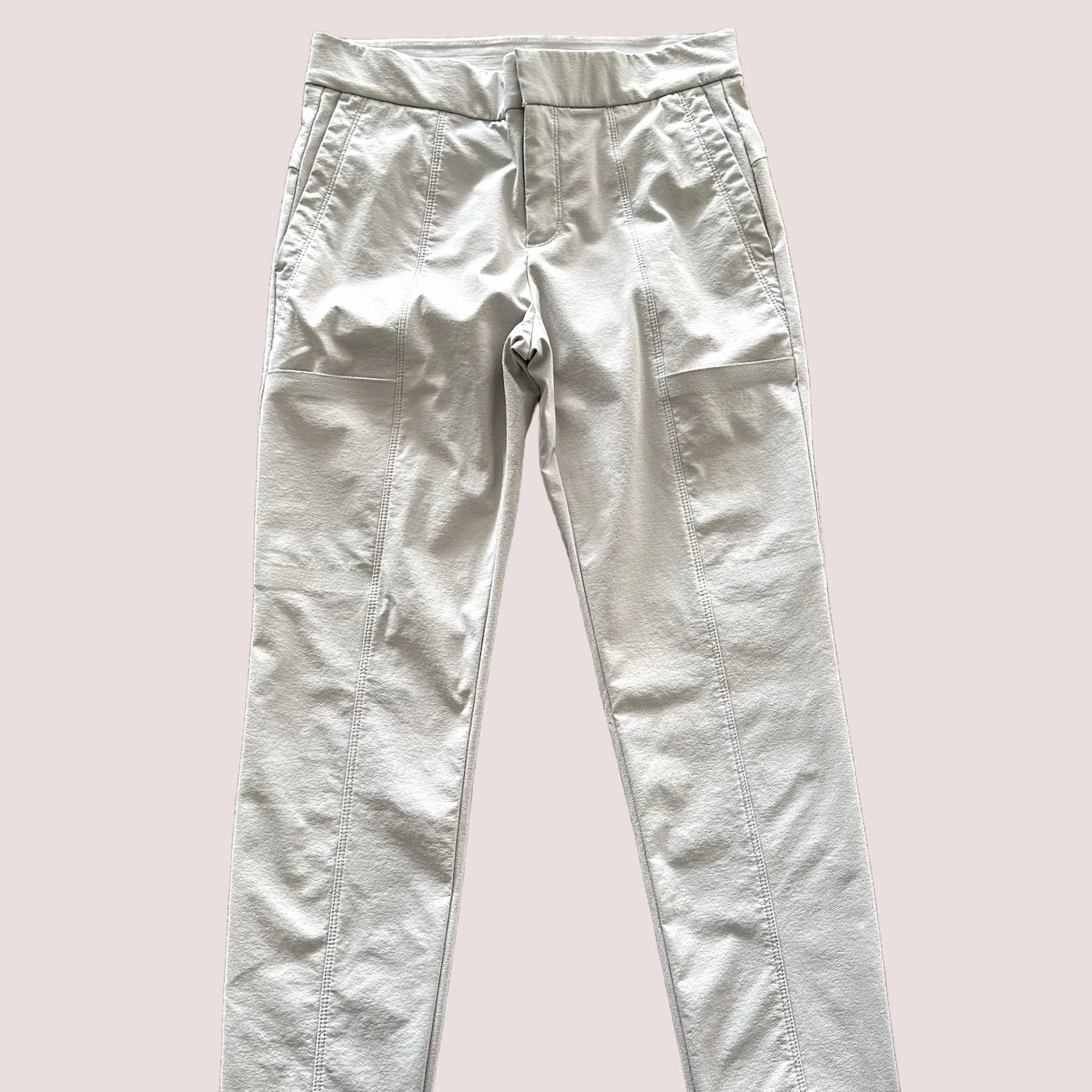 Athleta Athleta Beginner Wander Stash Skinny Pants Womens 29" Ivory Nylon Spandex 2 Inseam 29in Ankle Stretch Pants Size 29" - 1 Thumbnail
