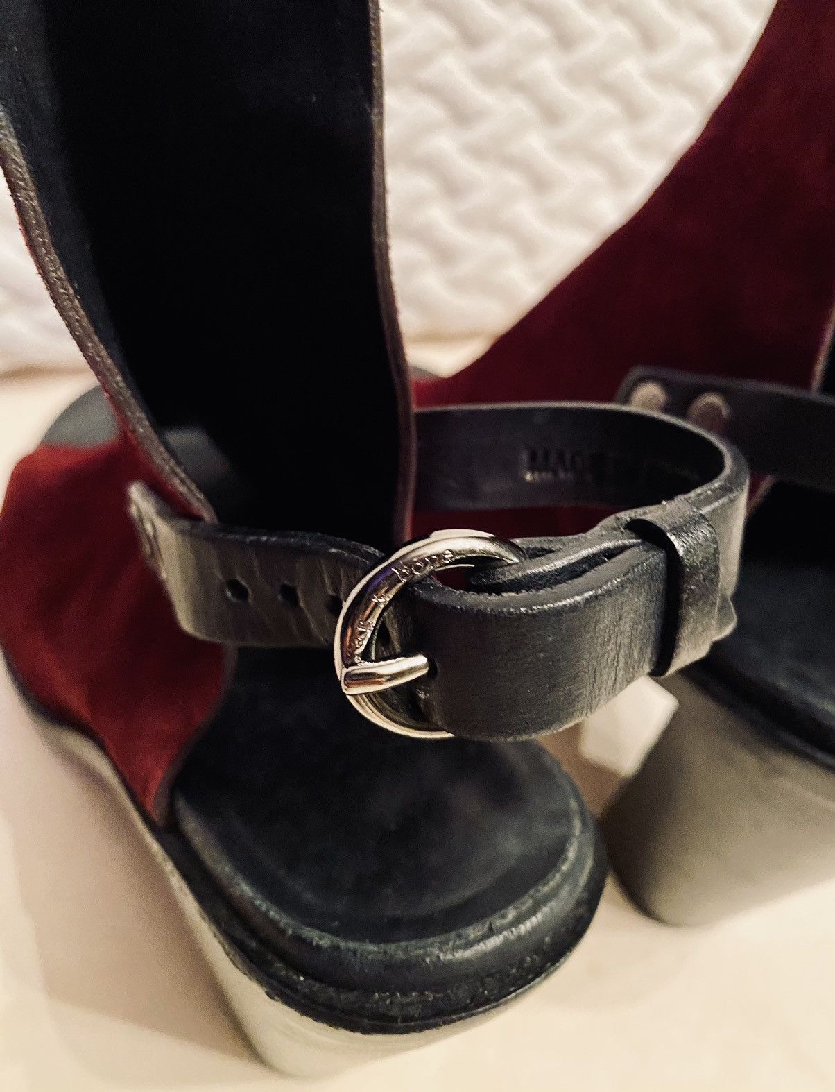 Rag & Bone Rag & Bone 🇮🇹 Suede Peep Toe Ankle Strap Heel Wyatt Sandals 7 Size US 7 / IT 37 - 10 Thumbnail