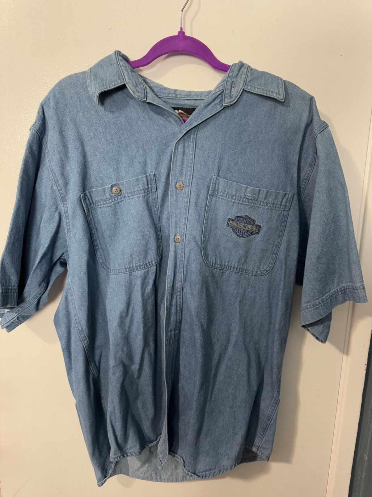 Harley Davidson Harley Davidson Denim Button Up Shirt Size US L / EU 52-54 / 3 - 1 Thumbnail