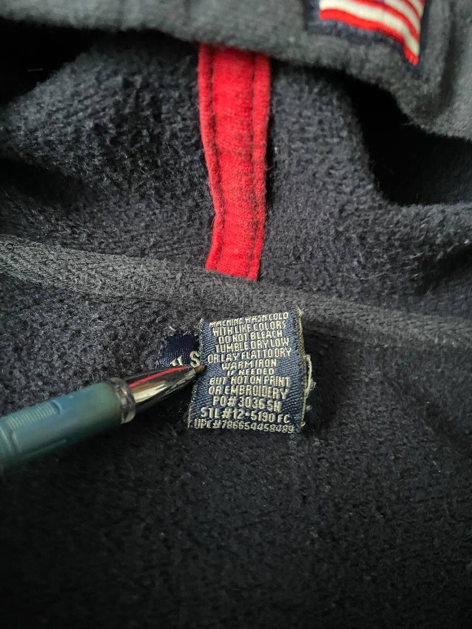 U.S. Polo Assn. × Vintage Vintage U.S.Polo Assn Hoodie Big American Flag Logo Y2K Rare Size US L / EU 52-54 / 3 - 8 Thumbnail