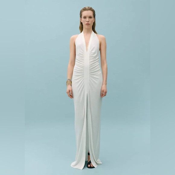 Victoria Beckham Mango x Victoria Beckham - Draped Halter maxi Dress medium Size M / US 6-8 / IT 42-44 - 1 Thumbnail