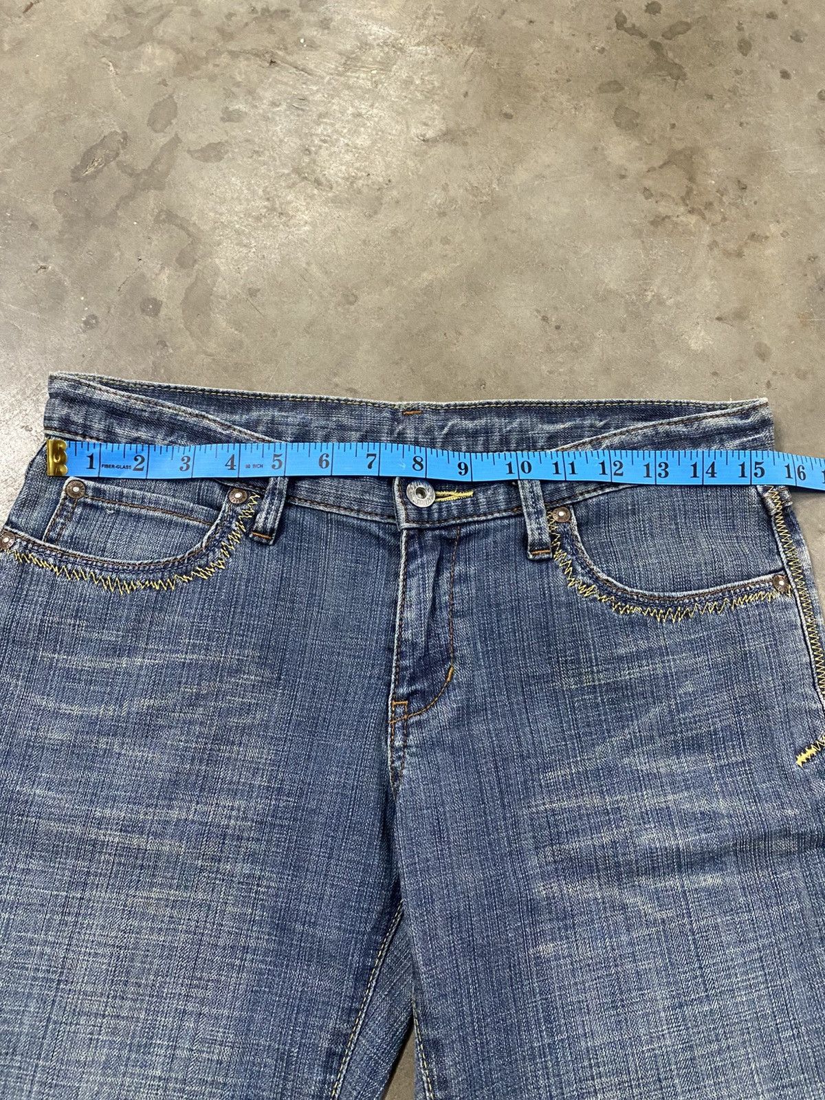 Uniqlo Flare Jeans Vintage Uniqlo Blue Stretch Denim @290 Size US 30 / EU 46 - 9 Thumbnail
