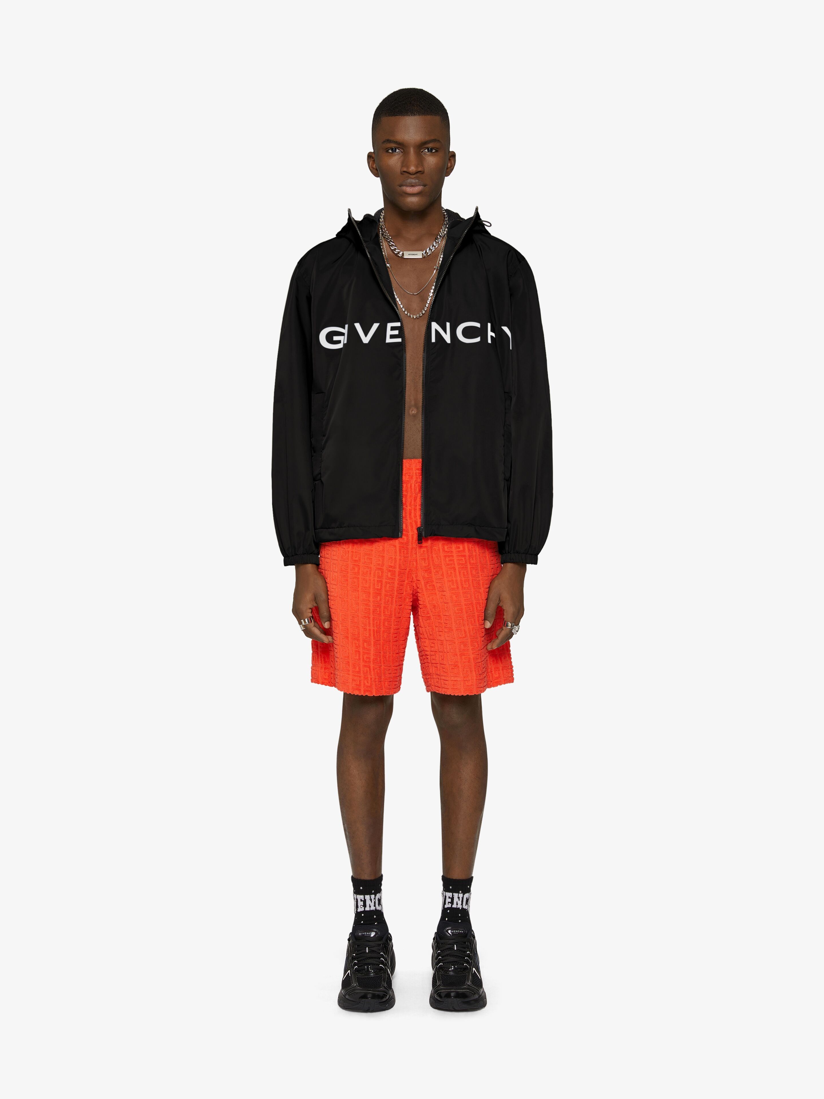 Givenchy o1w1db10925 Windbreaker Jacket in Black Size US L / EU 52-54 / 3 - 2 Thumbnail