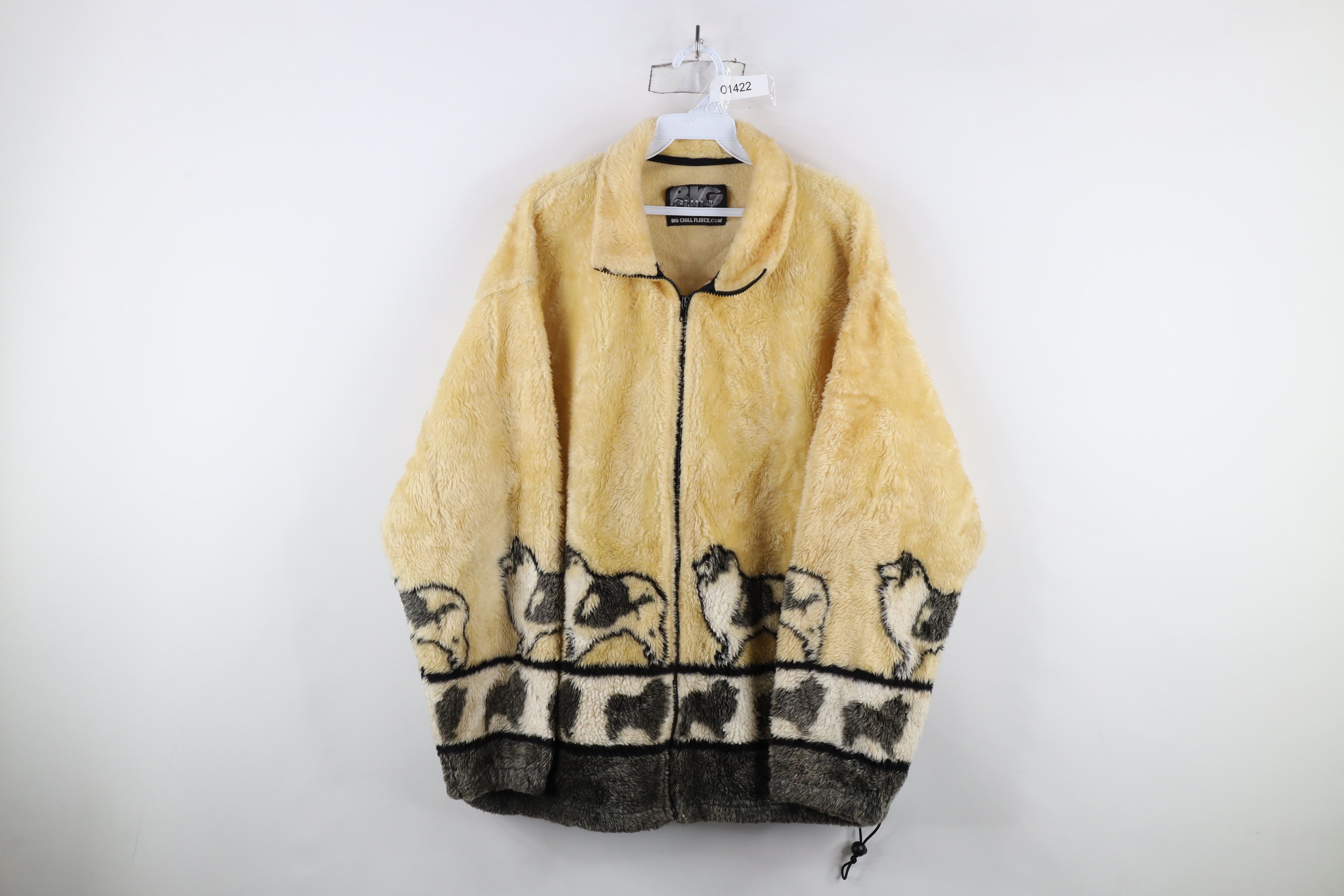 Vintage Vintage 90s Y2K Streetwear Over Print Full Zip Fleece Jacket Size XXL / US 16-18 / IT 52-54 - 1 Thumbnail
