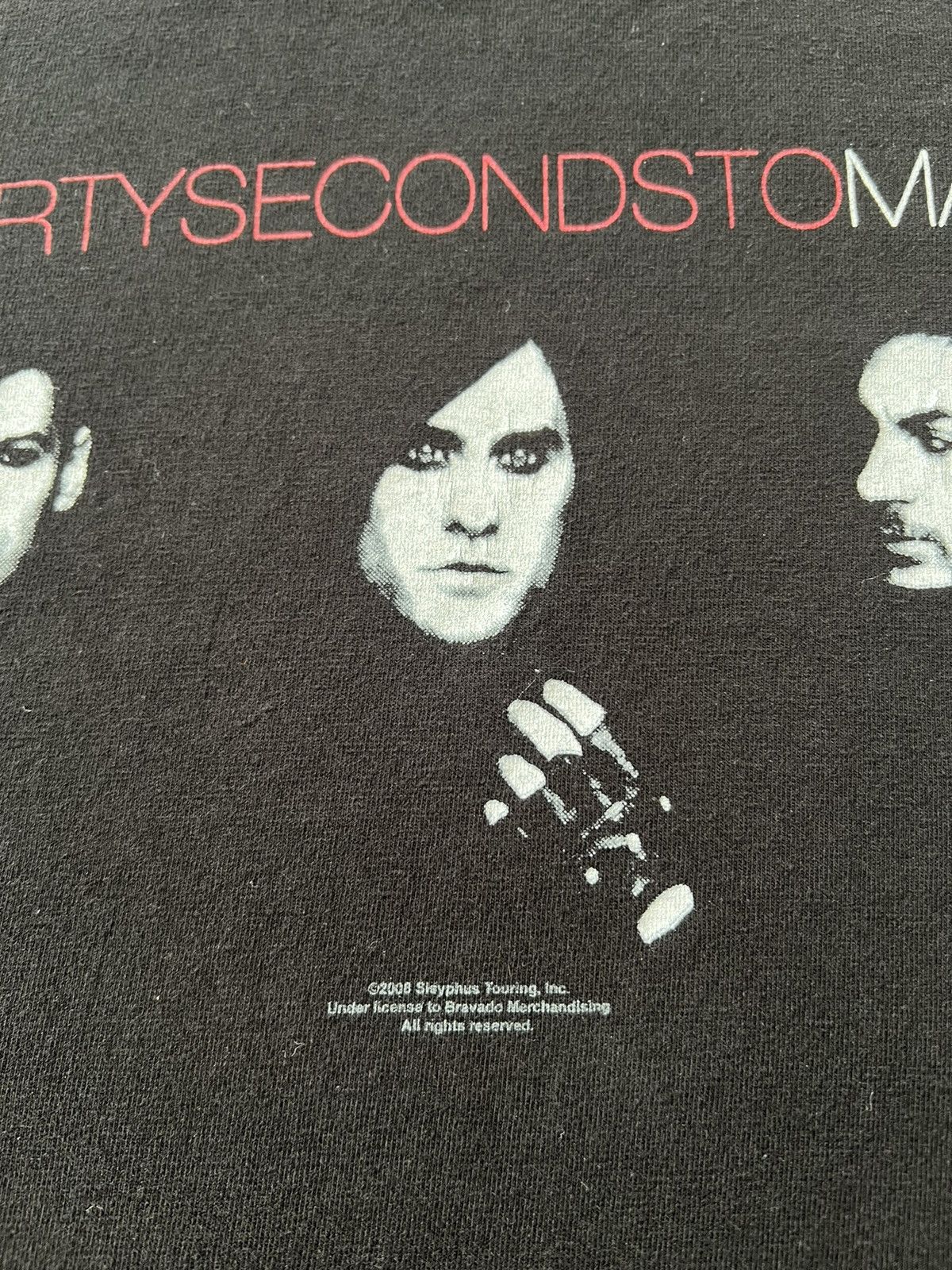 Band Tees Vintage 2008 Thirty Seconds to Mars Women Black T-shirt Size L / US 10 / IT 46 - 7 Thumbnail