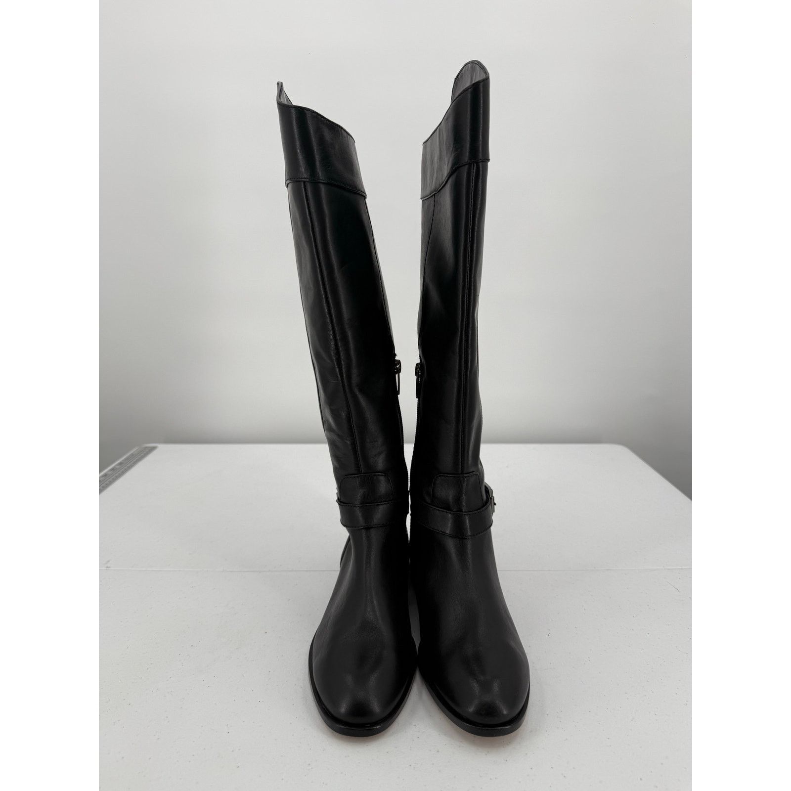 Vince Camuto NWT Vince Camuto Ovarlym Black Leather Knee-High Riding Boot Size US 6.5 / IT 36.5 - 2 Thumbnail