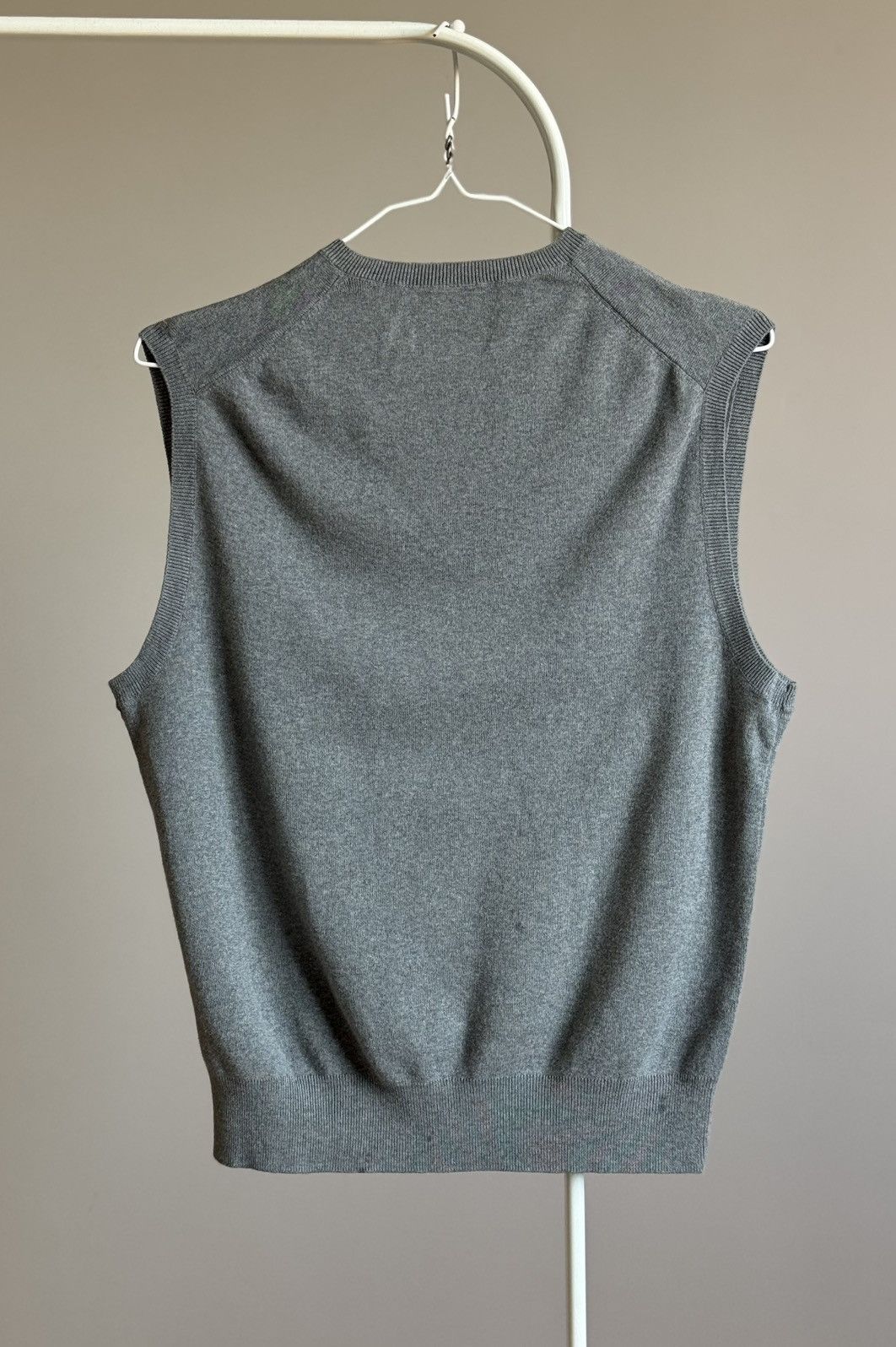 Polo Ralph Lauren Vintage Ralph Lauren S-M Cotton Gray Vest Knitted Size US M / EU 48-50 / 2 - 5 Thumbnail