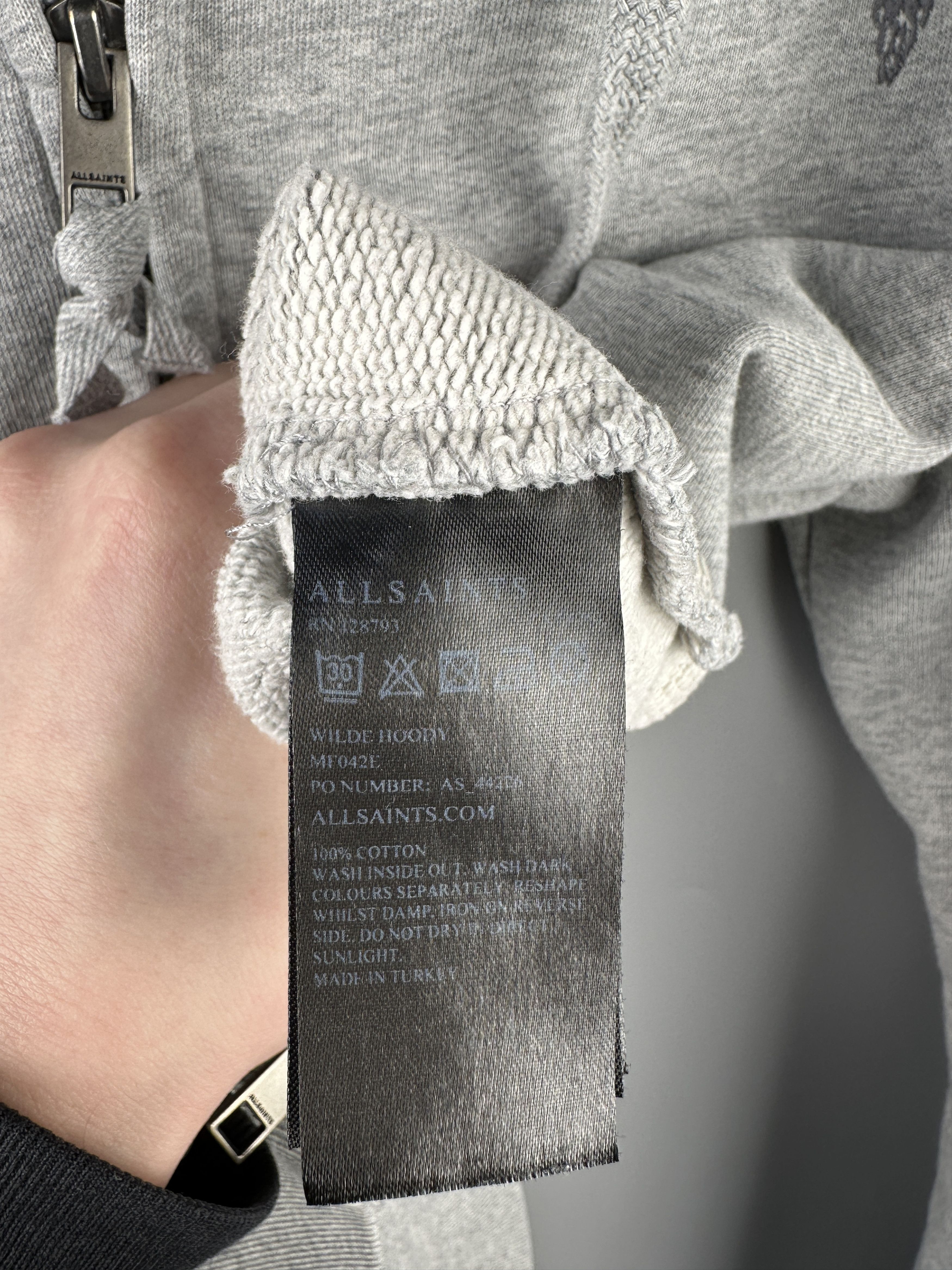 Allsaints Allsaints Cotton Basic Zip Wilde Hoodie Size US M / EU 48-50 / 2 - 12 Thumbnail