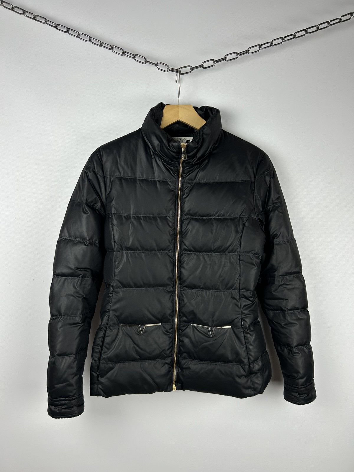 Versace Versace Collection Goose Down Jacket Black Puffer Wmns Sz 44 Size M / US 6-8 / IT 42-44 - 1 Thumbnail