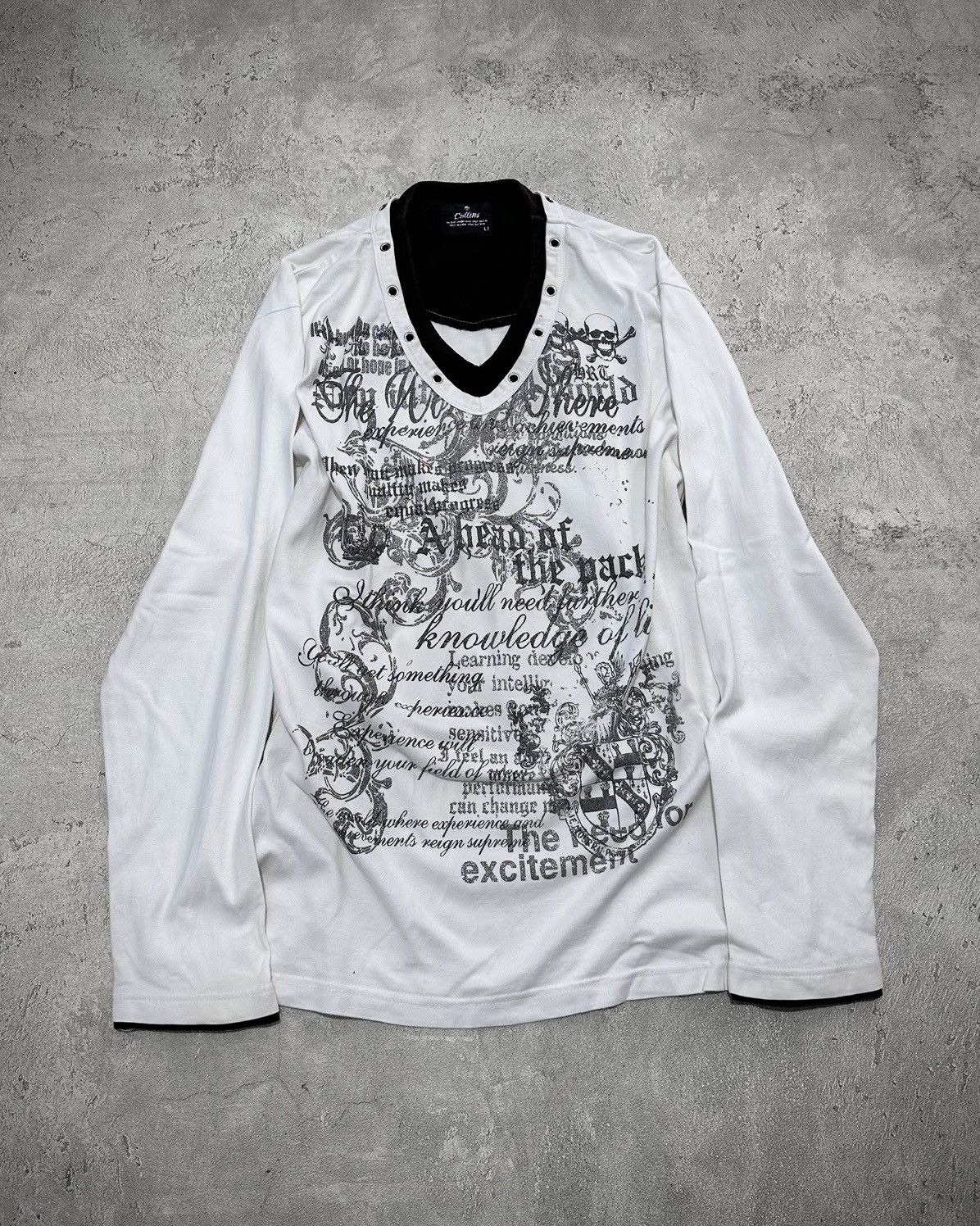 Japanese Brand Y2k Collins Poem Long Sleeve Shirt Lgb Ifsixwasnine Style Size US L / EU 52-54 / 3 - 1 Thumbnail