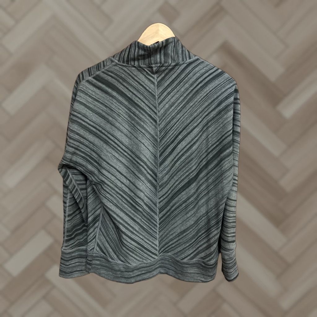 Prana prAna Women Cardigan Sweater S Green Striped Lightweight Open Stretch V-Neck Knit Size S / US 4 / IT 40 - 1 Thumbnail