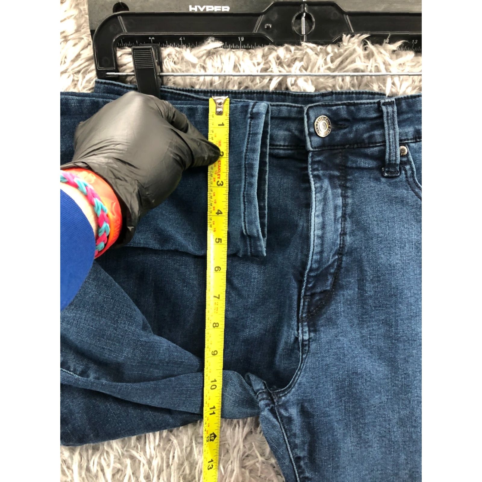 Vintage Falls Creek Jeans Skinny High Rise Womens Size 10 Medium Blue Wash 28 Inseam 5-Pocket Denim Cotton Belt Loops Zipper Button Size 32" / US 10 / IT 46 - 4 Thumbnail