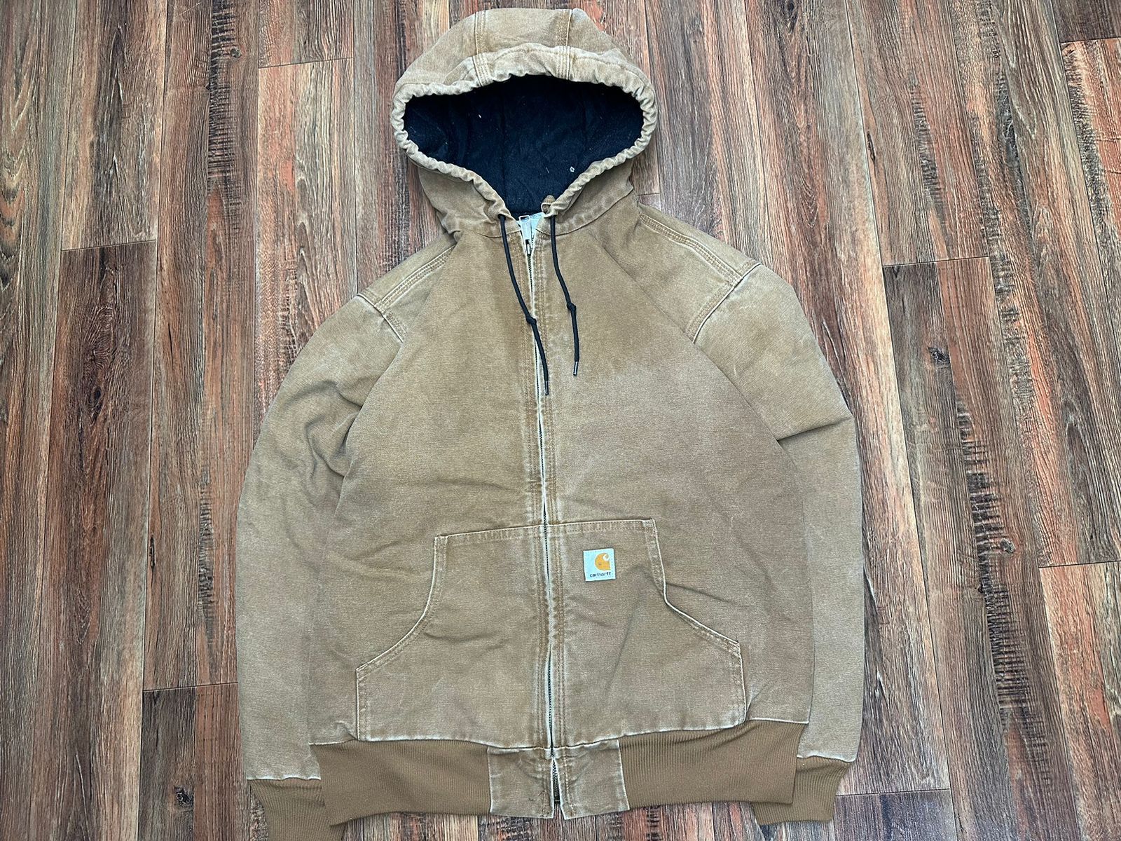 Carhartt × Vintage Vintage Carhartt hooded jacket - Carhartt jacket WJ130 BRN Size L / US 10 / IT 46 - 1 Thumbnail