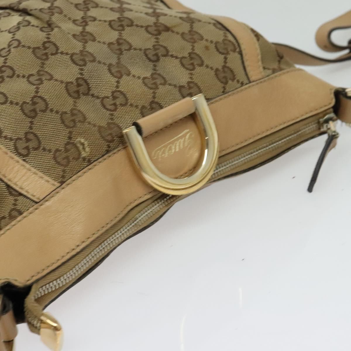 Gucci GUCCI GG Canvas Shoulder Bag Beige Gold Size ONE SIZE - 18 Thumbnail