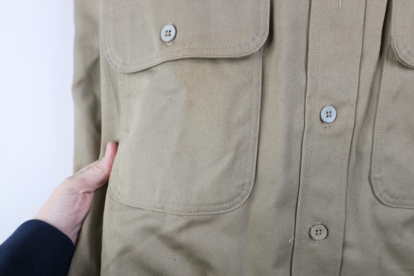 Carhartt Deadstock Vintage 90s Carhartt Button Shirt Khaki Tan USA Size US XXL / EU 58 / 5 - 7 Thumbnail