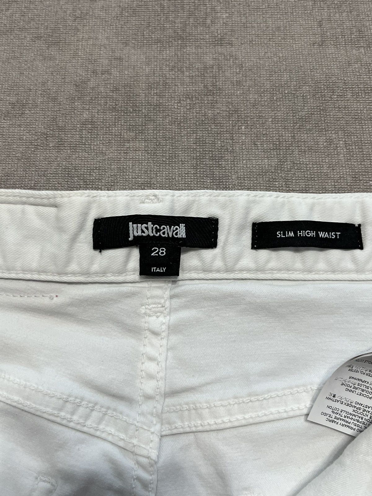 Roberto Cavalli Roberto Just Cavalli Womens White Skinny Jeans Denim Size 28 Size 27" / US 4 / IT 40 - 10 Thumbnail