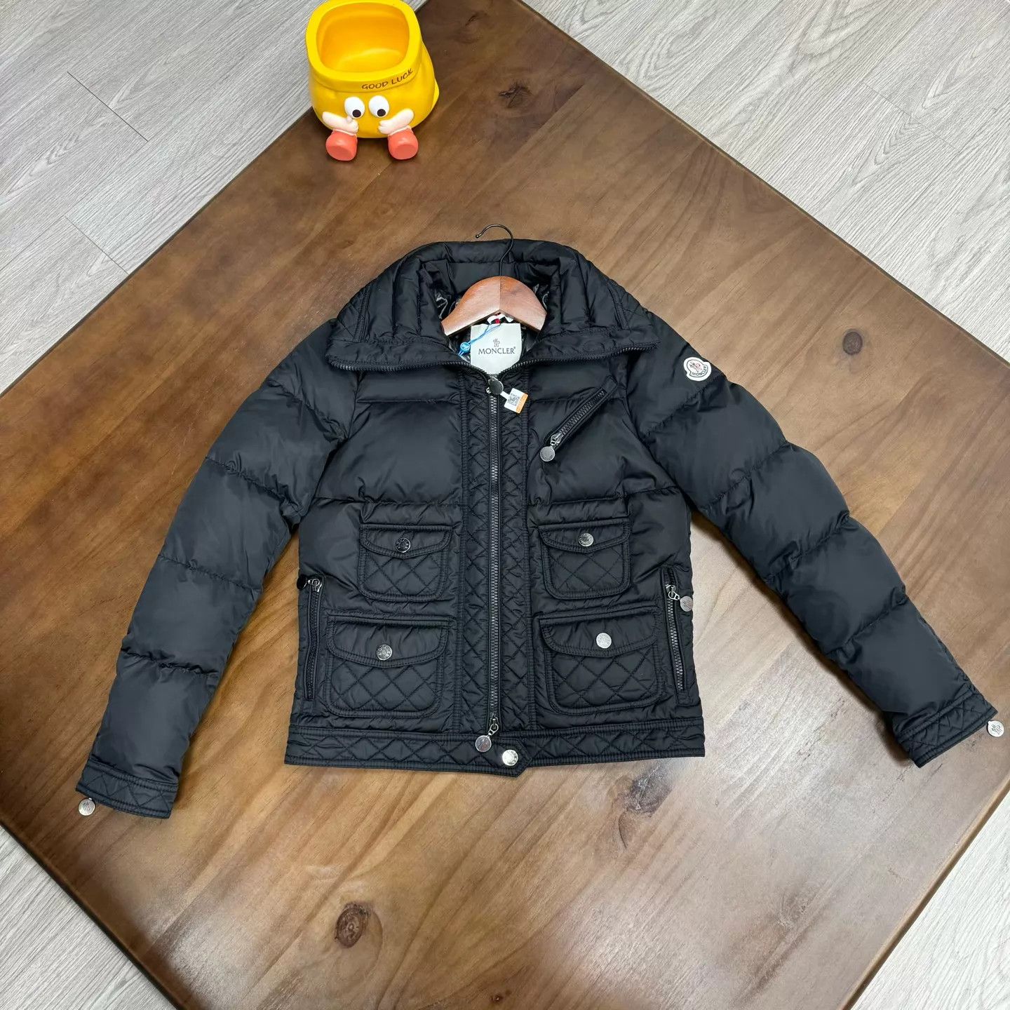 Moncler Moncler Women's Black Logo Patch Cotton Puffer Jacket Size S / US 4 / IT 40 - 1 Thumbnail