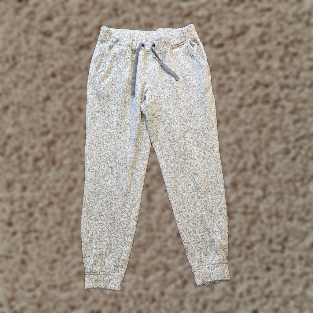 Vintage L.L. Bean Pants Womens Small Gray Knit Fleece Joggers Pull On Casual Lounge Tapered Leg Pockets Regular Fit Size 28" / US 6 / IT 42 - 1 Thumbnail