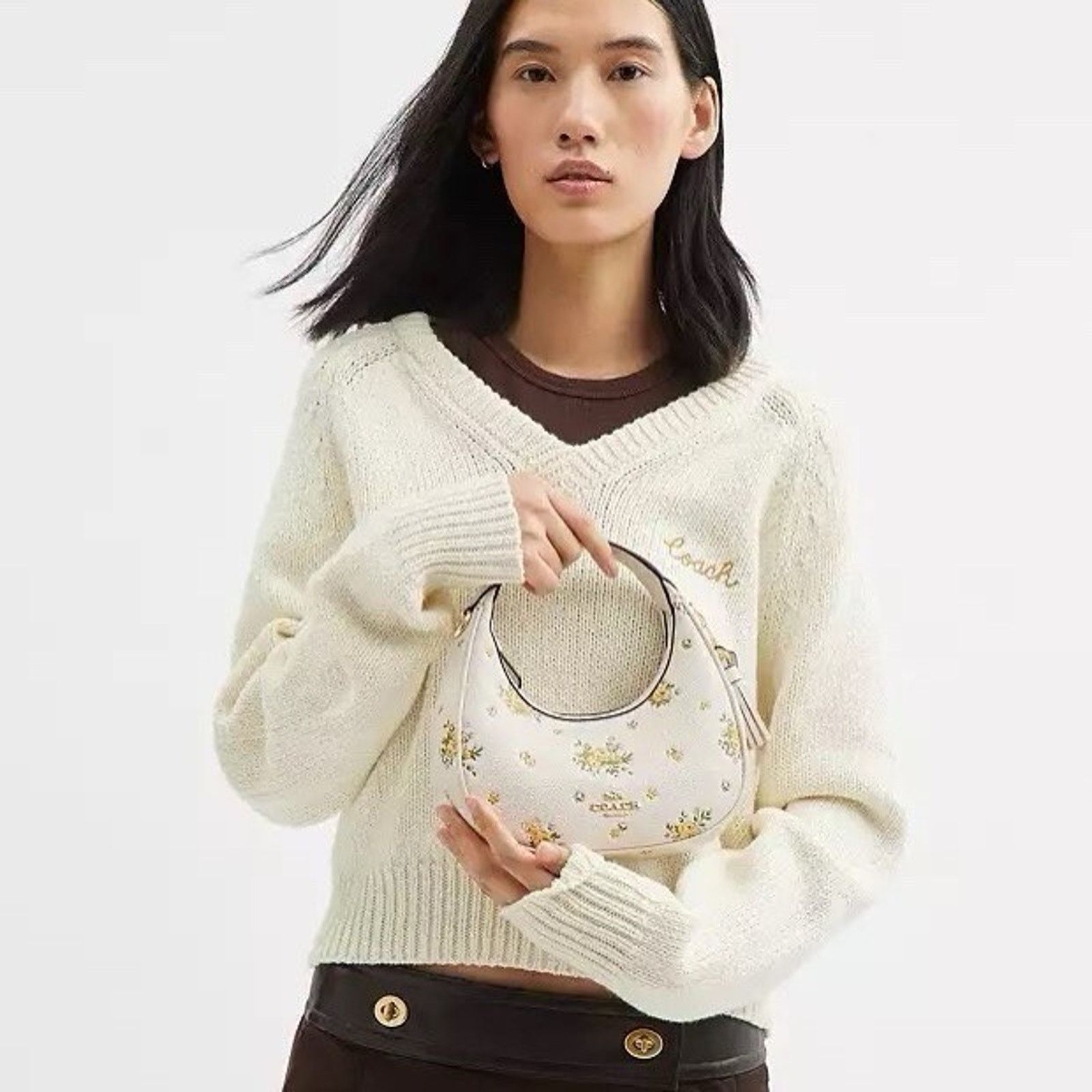Coach NWT Coach Carmen Mini Crossbody Bag With Floral Print CAK90 Size ONE SIZE - 6 Thumbnail