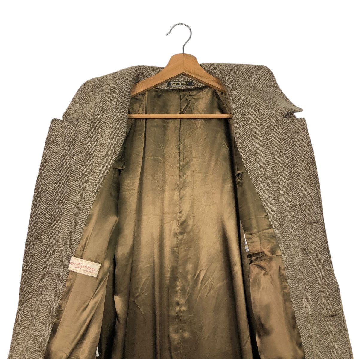 Vintage 🔥RICH BROWN LONG COATS WOOL HERRINGBONE MARTEN’S CASHMERE Size US M / EU 48-50 / 2 - 15 Thumbnail