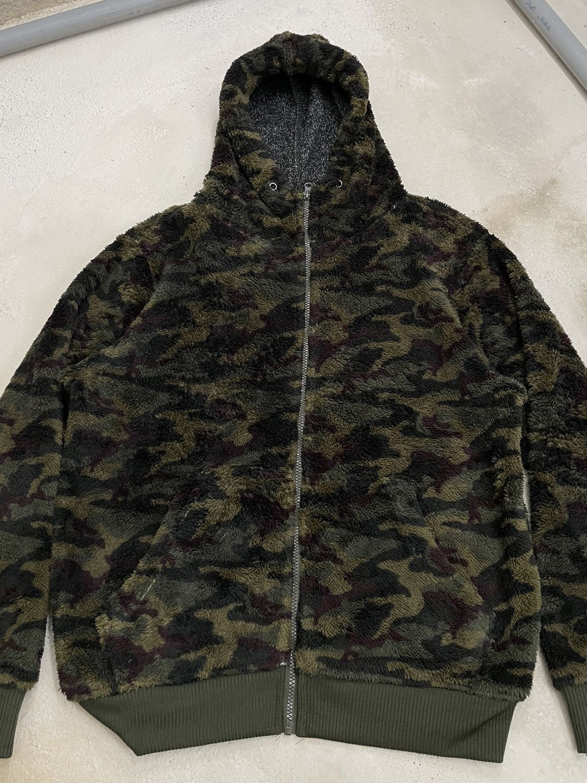 Japanese Brand Authentic Natural Garment Army Digital Fleece Hoodie AW Size US L / EU 52-54 / 3 - 4 Thumbnail