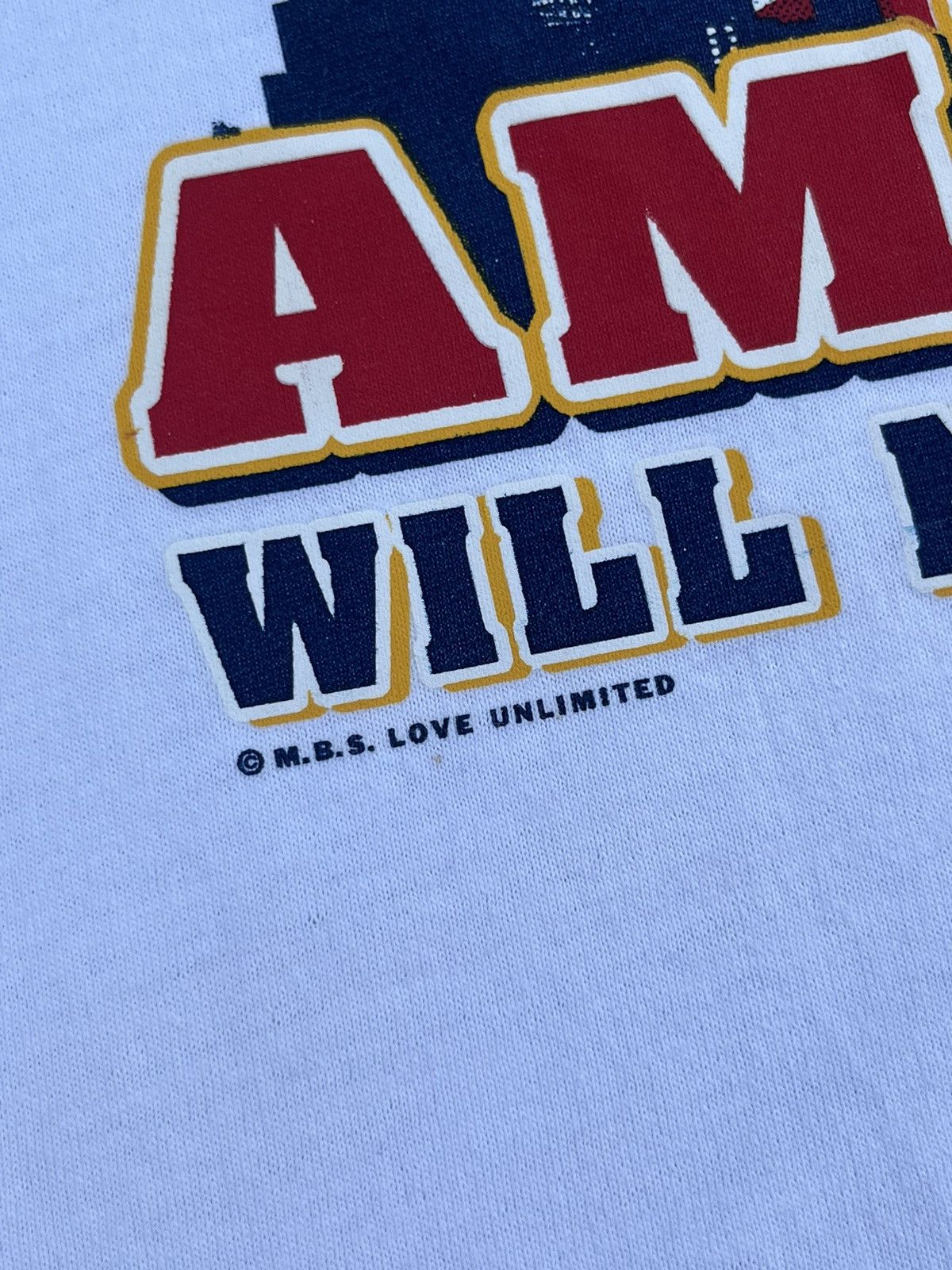 Fruit Of The Loom × Vintage DEADSTOCK VINTAGE 90’S AMERICA “WILL NEVER FORGET!!” T-SHIRT Size US XL / EU 56 / 4 - 9 Thumbnail