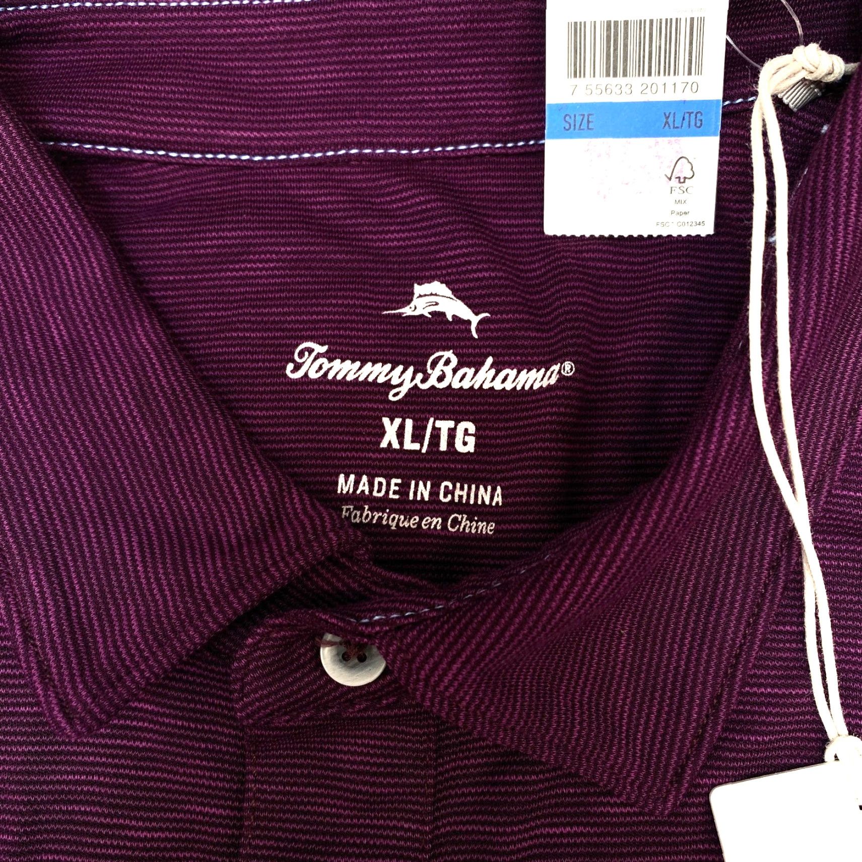 Tommy Bahama Tommy Bahama Long Sleeve La Jolla Cove Men's XL Golf Polo Shirt Rum Berry 6879 Size US XL / EU 56 / 4 - 3 Thumbnail